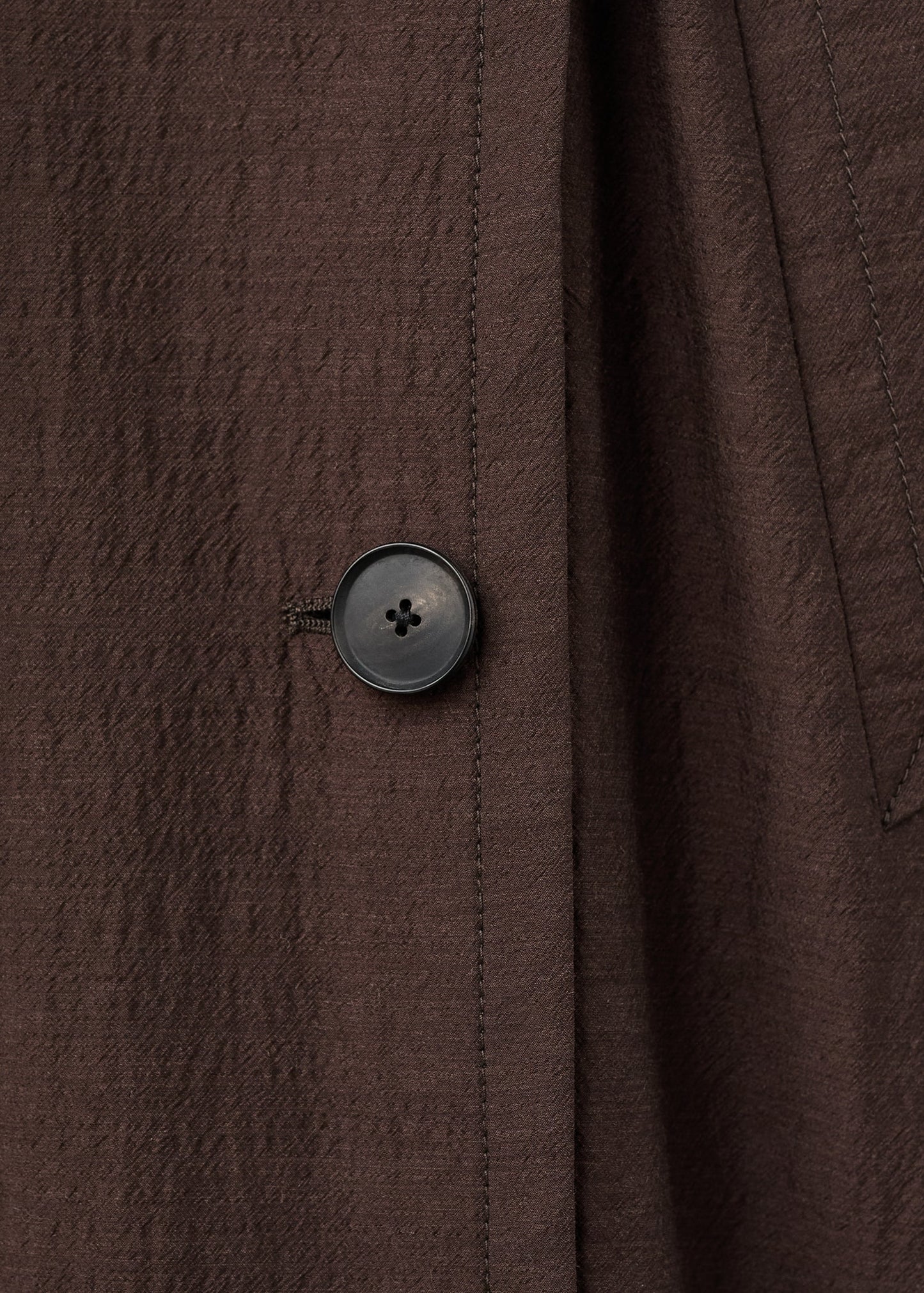 Long virgin wool trench coat