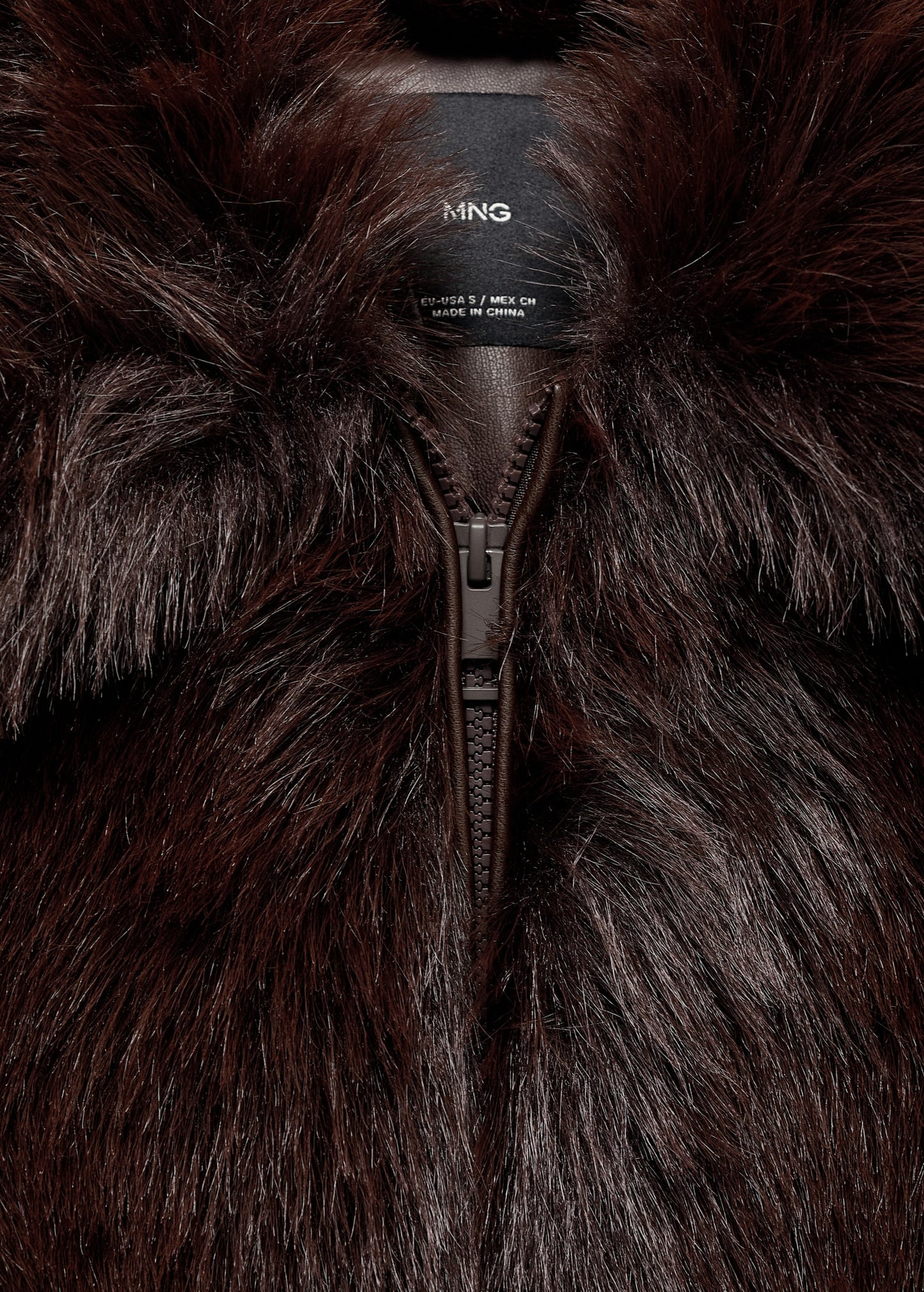 Fur jacket with lapels