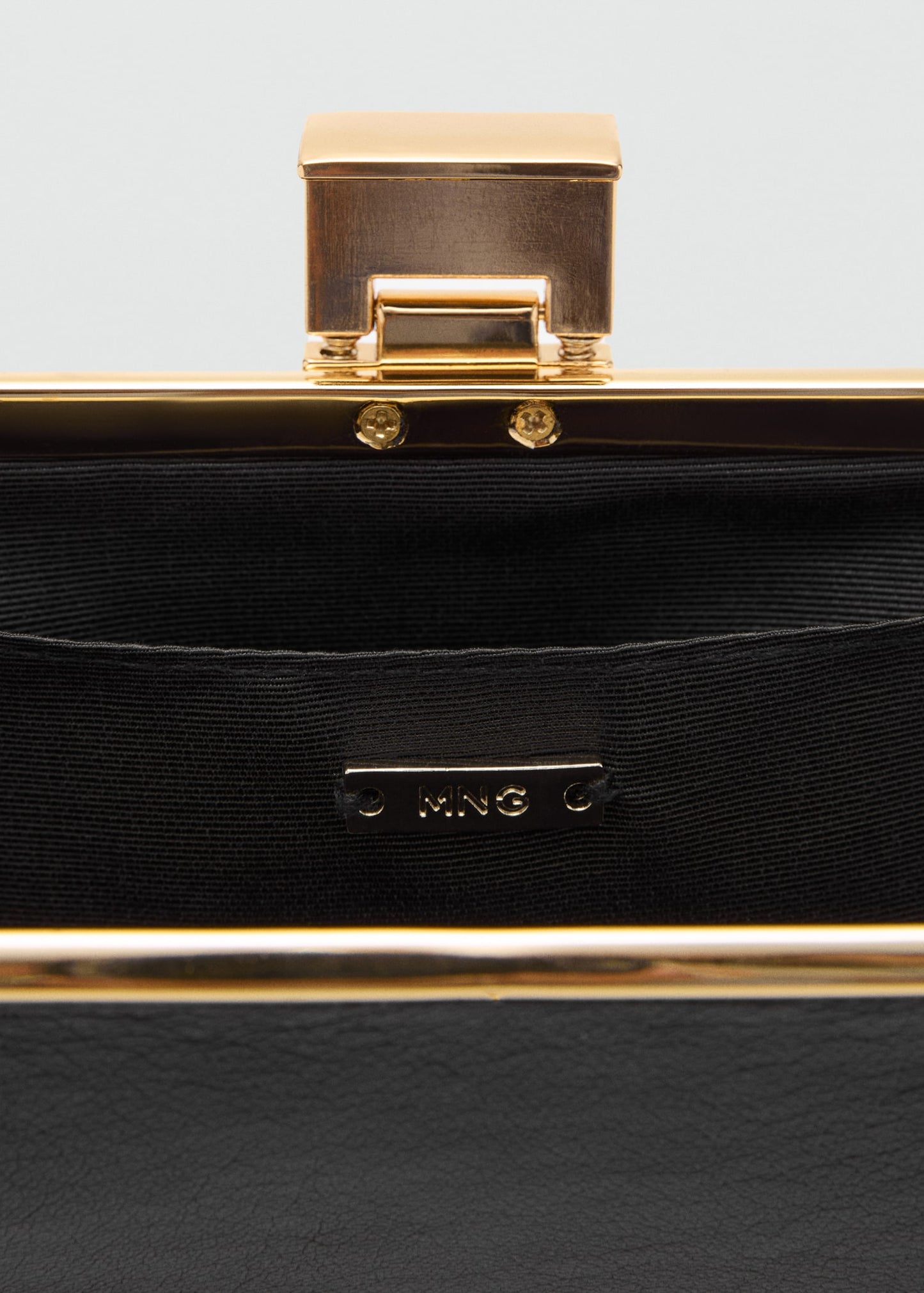 Metallic clutch handbag