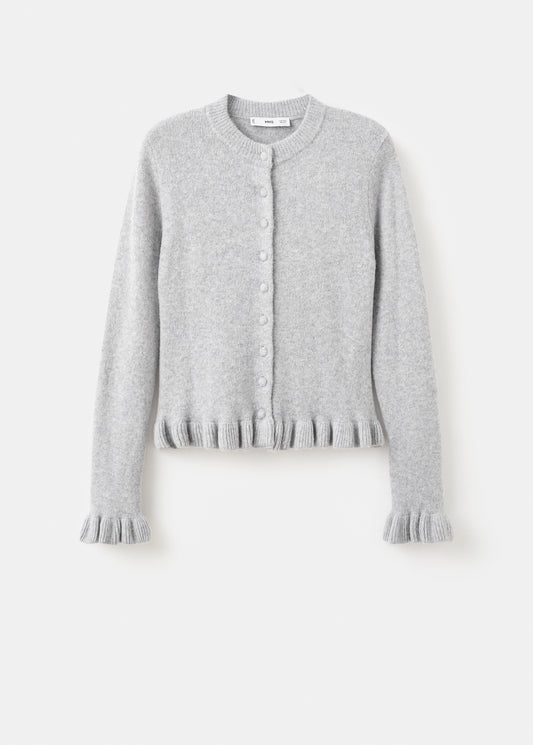Ruffle  knit cardigan