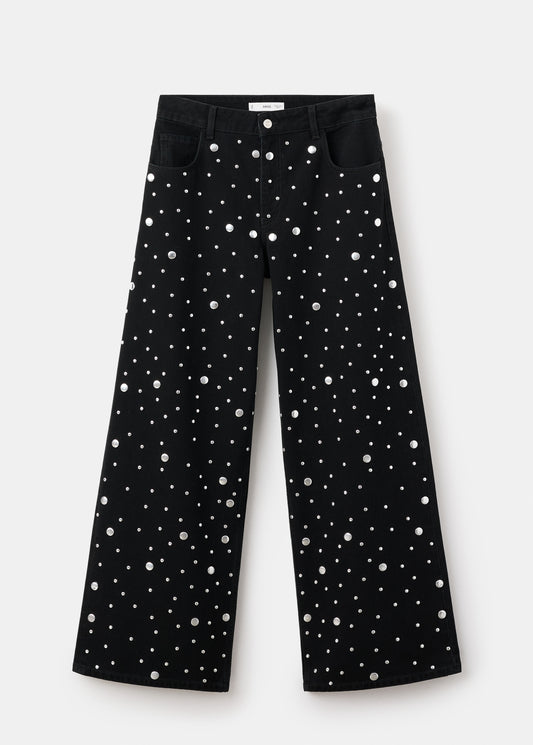 Straight-fit jeans with studs