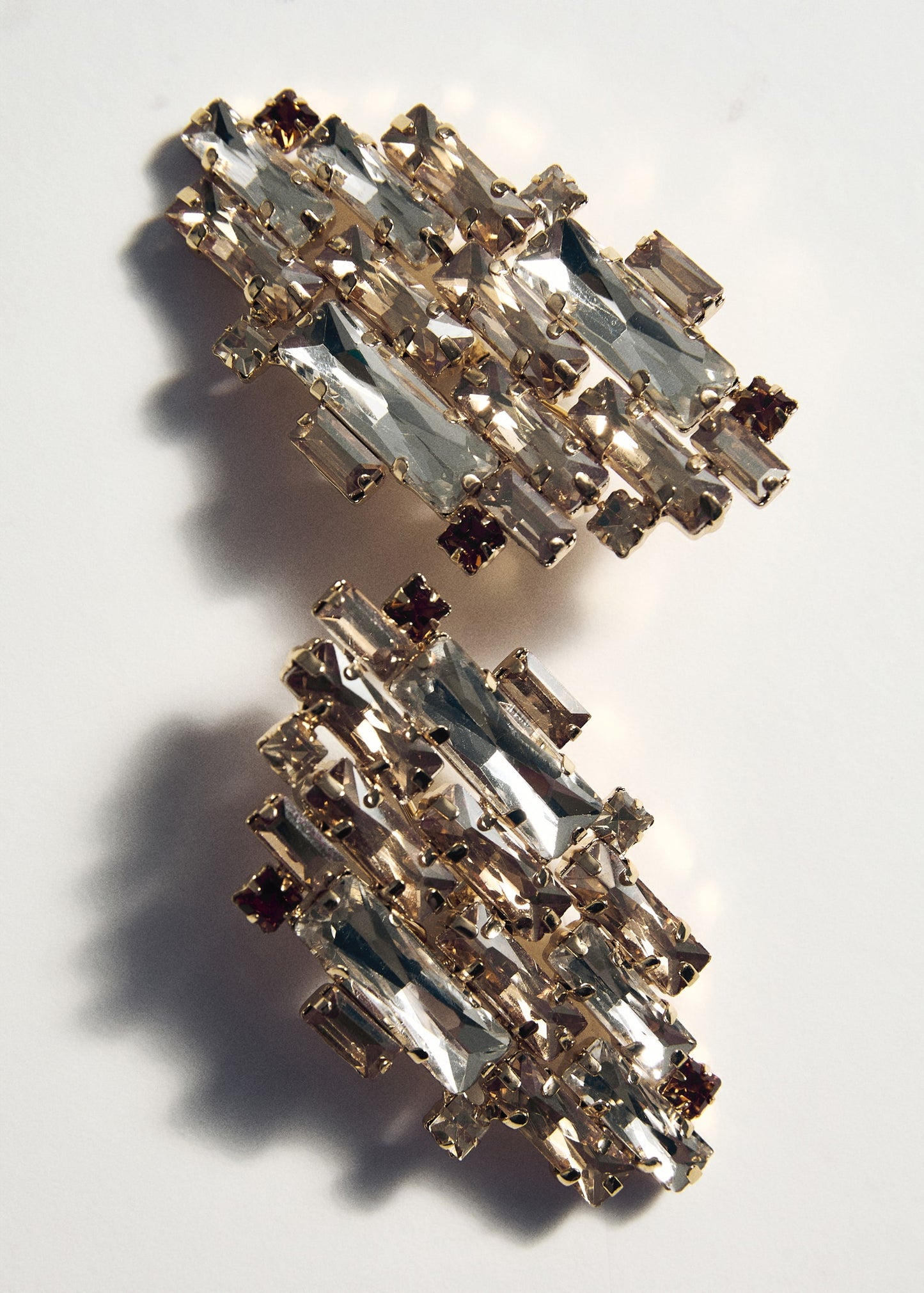 Combined crystal earrings