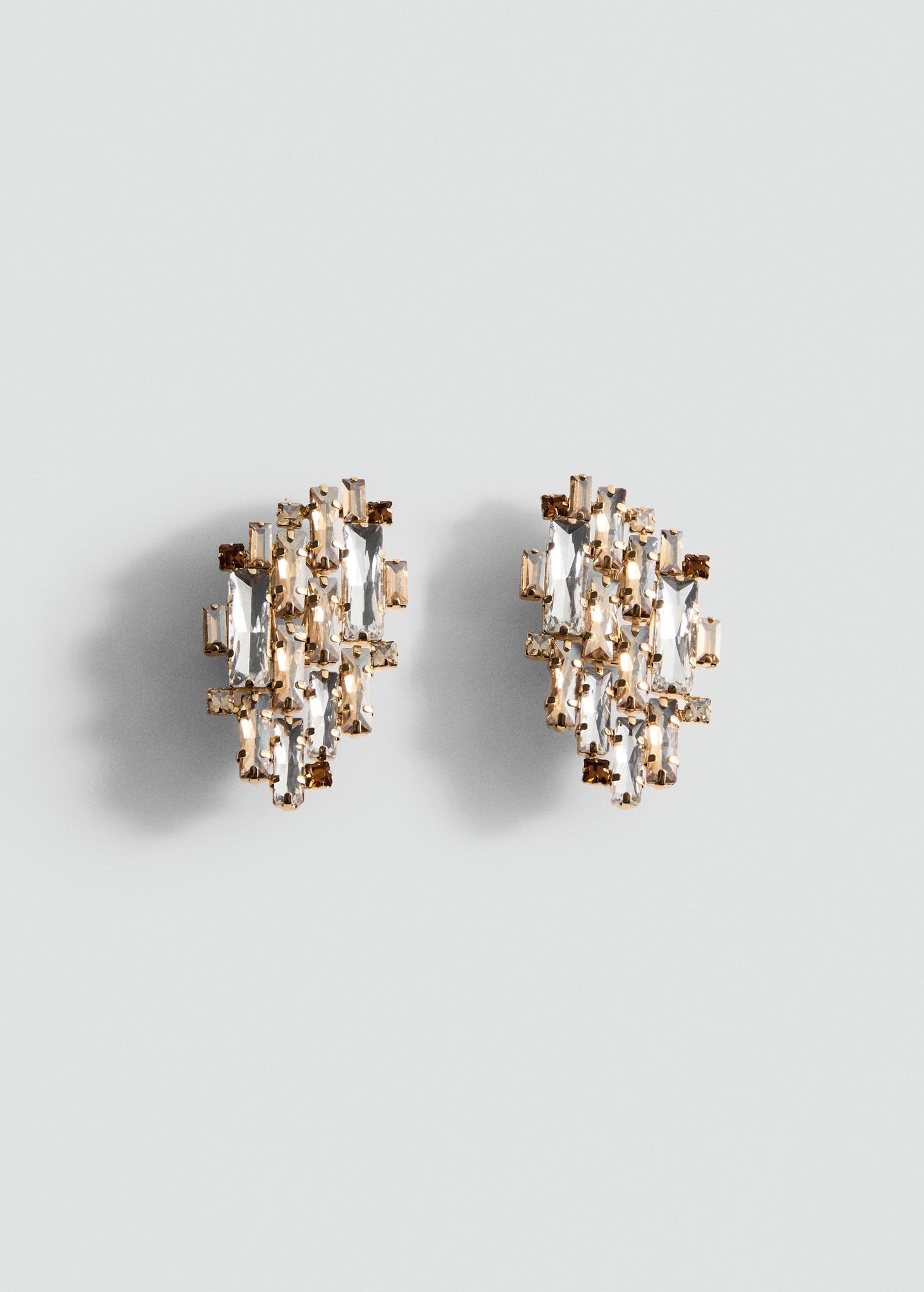 Combined crystal earrings