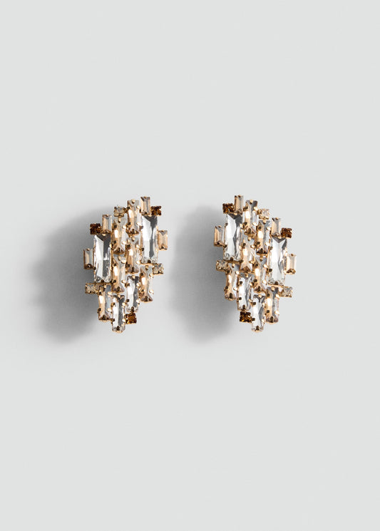 Combined crystal earrings