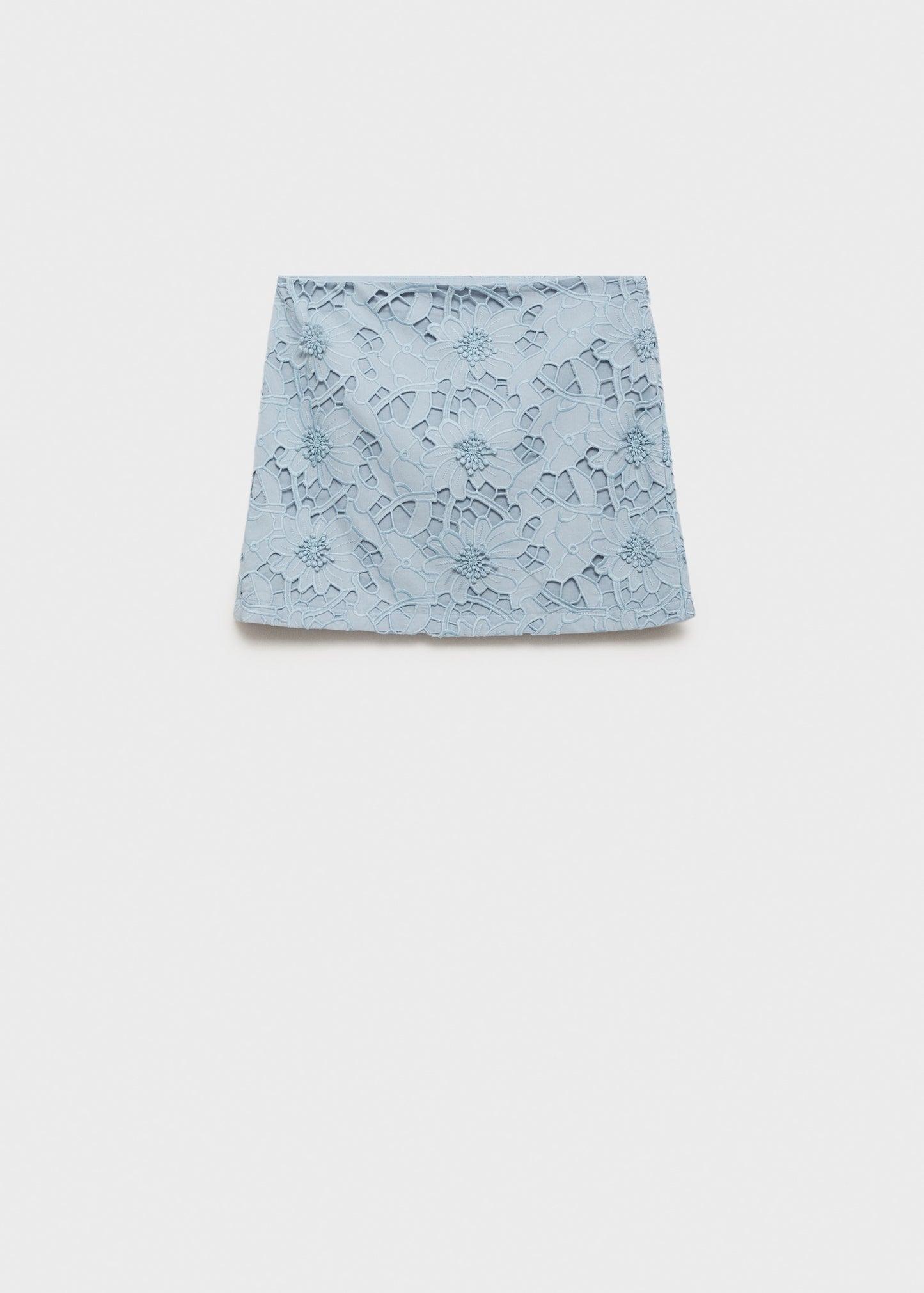 Embroidered cotton skirt