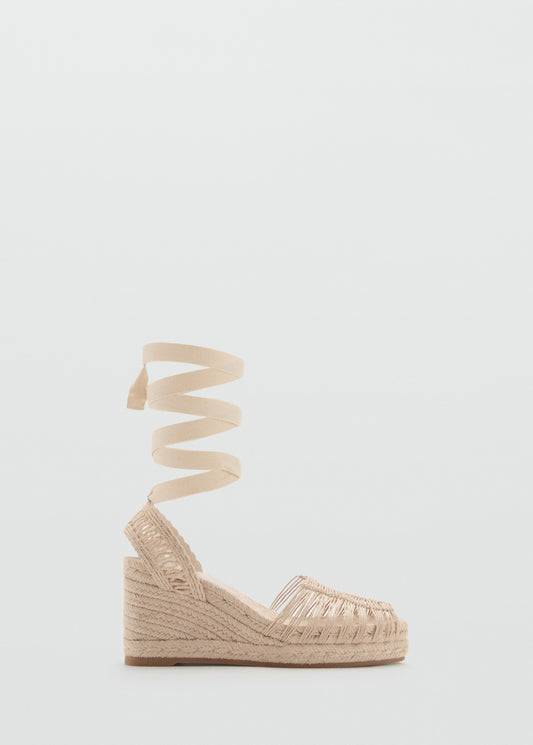 Jute wedges with straps