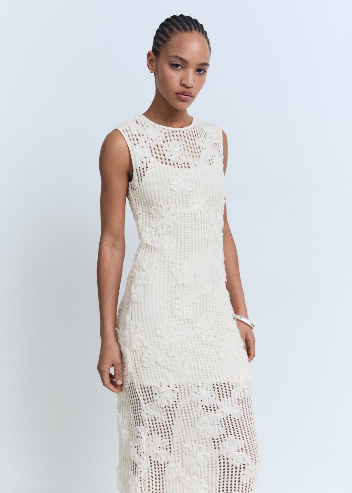 Floral crochet dress