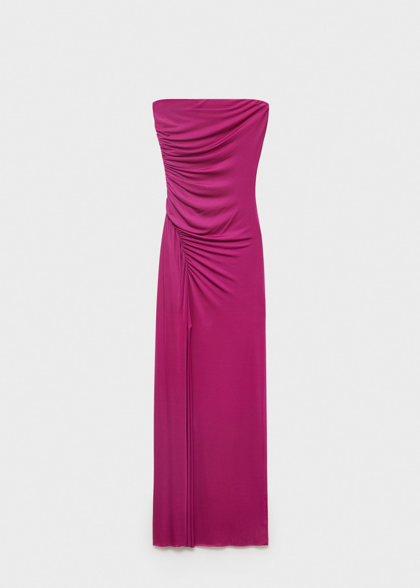 Draped strapless dress