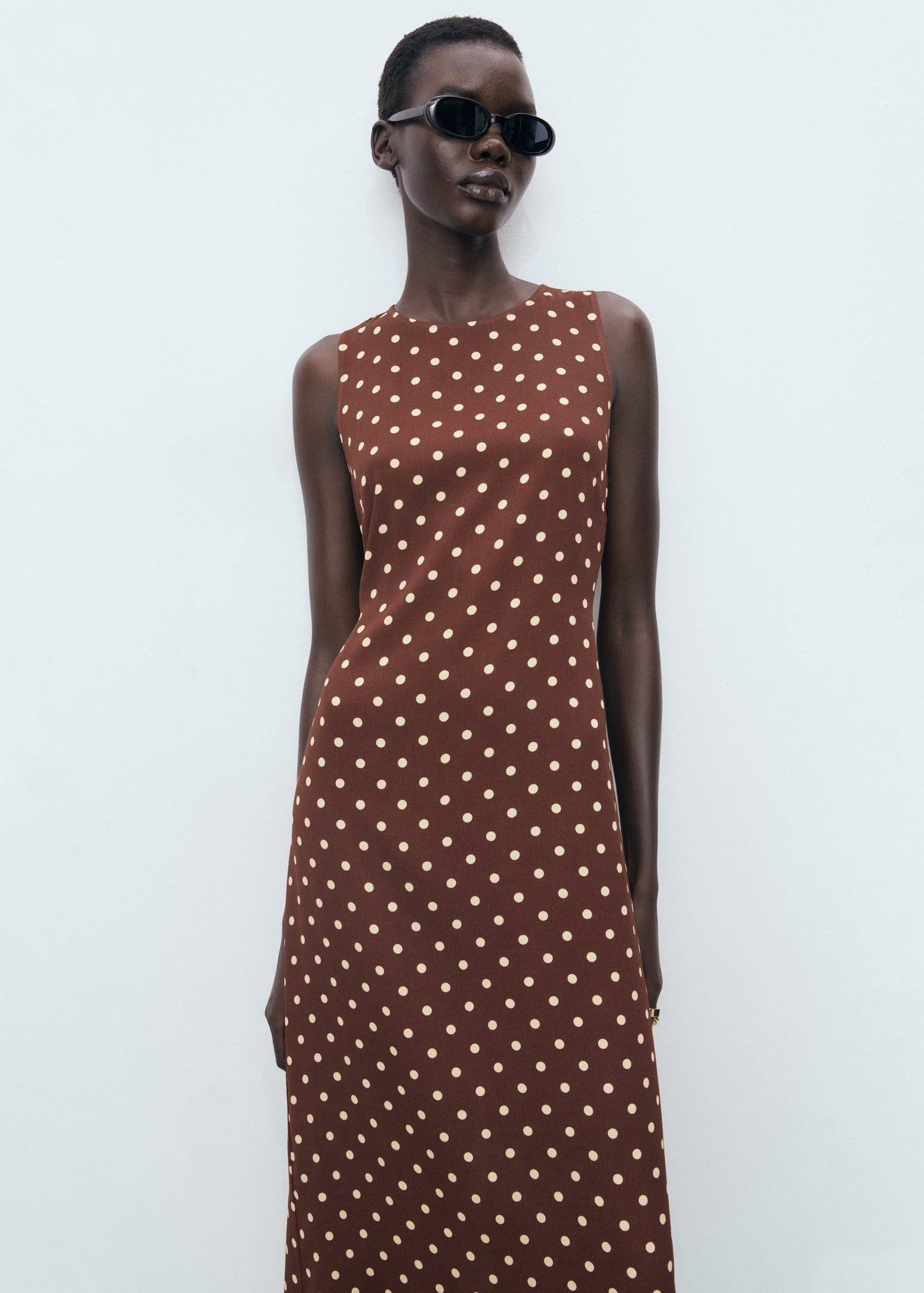 Polka dot midi dress