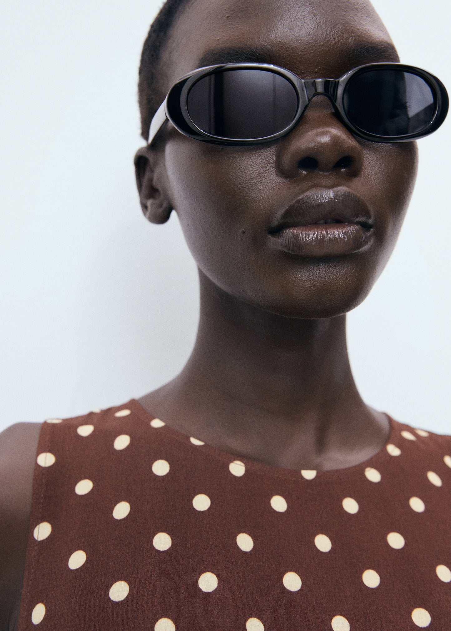 Polka dot midi dress