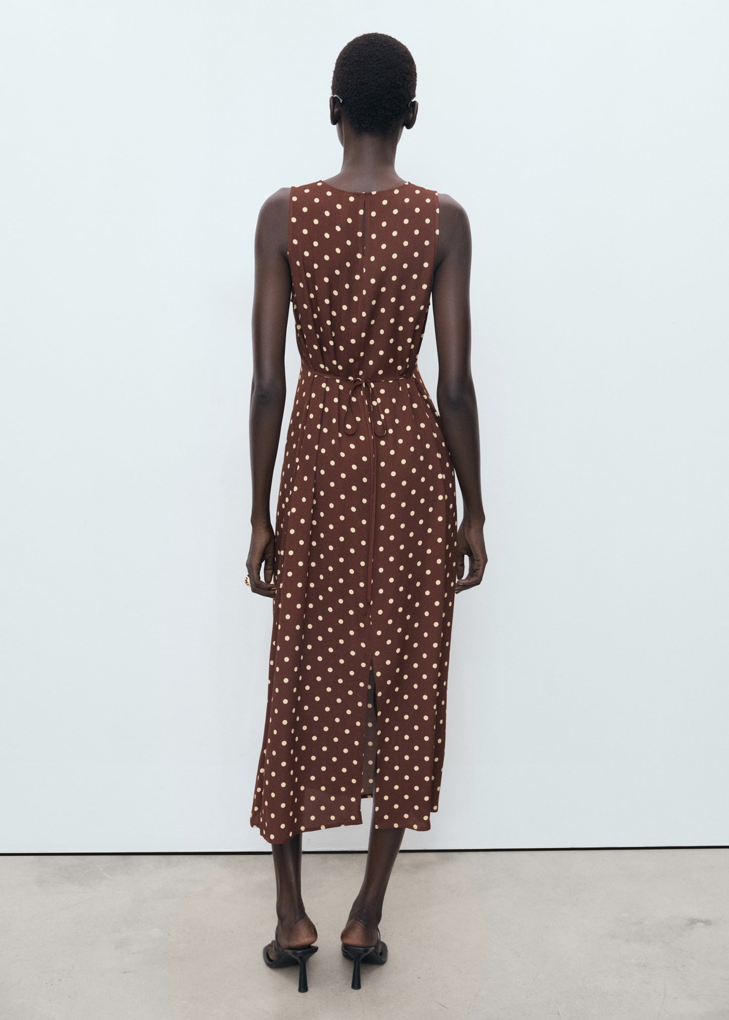 Polka dot midi dress