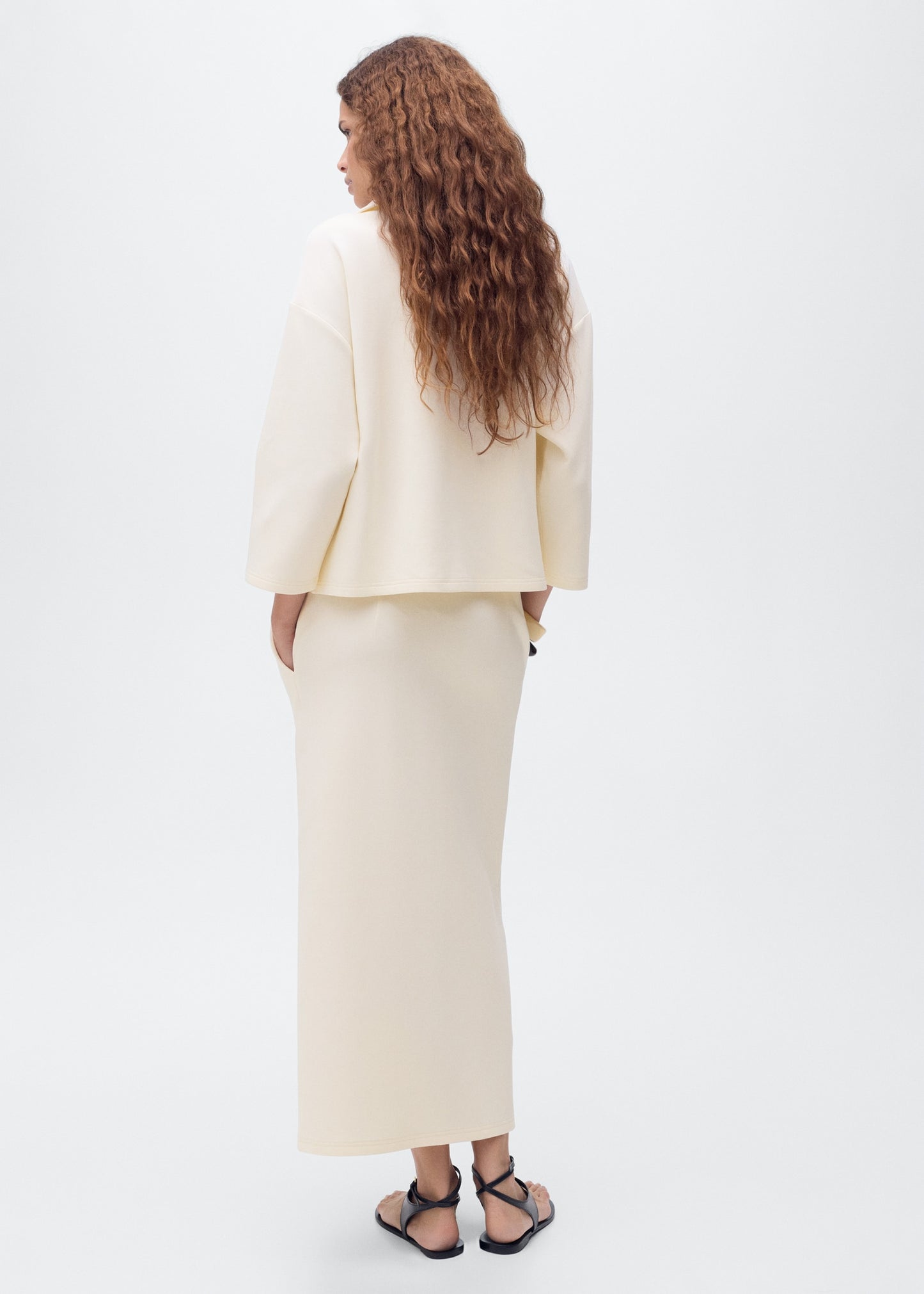 Cotton skirt with opening