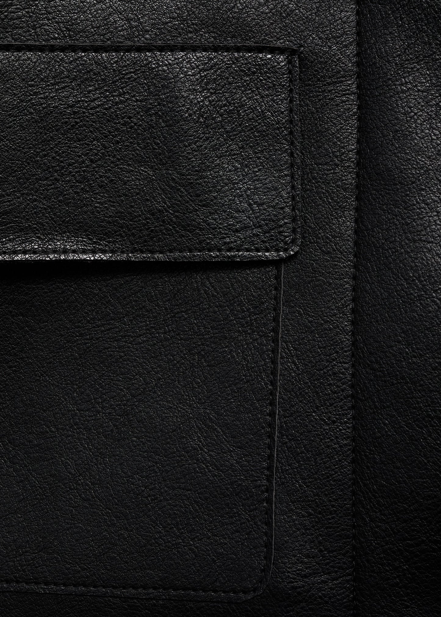 Leather-effect jacket with pockets
