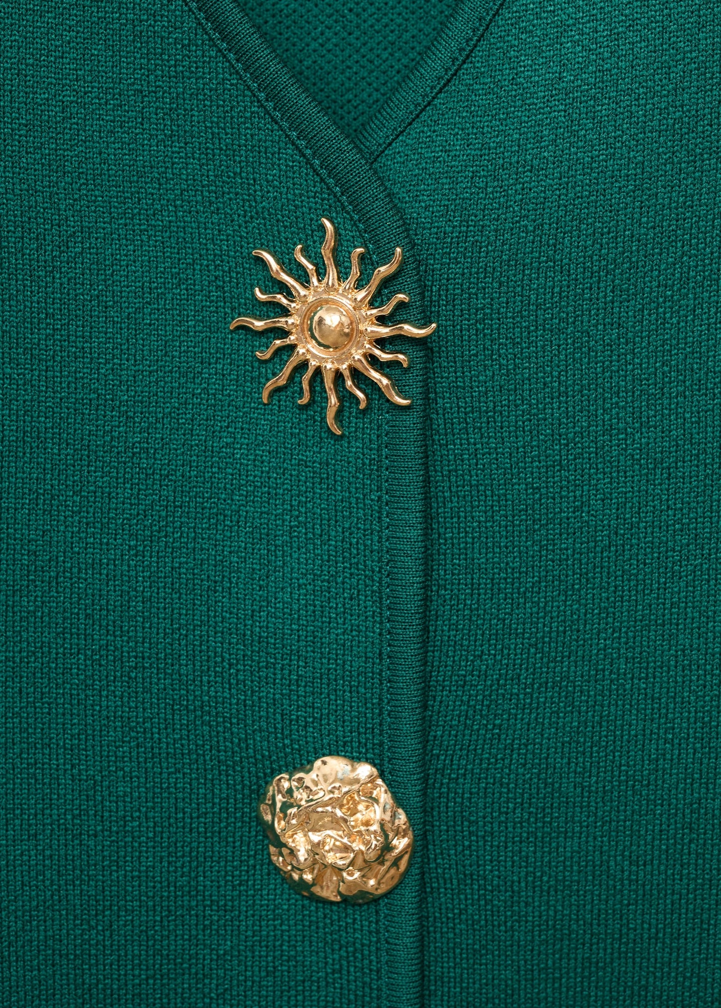 Knitted waistcoat with jewel buttons