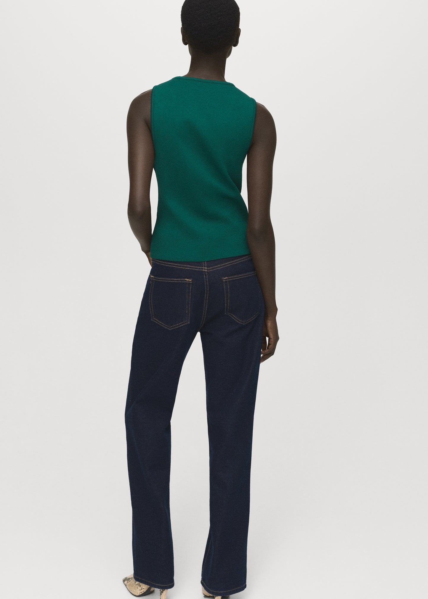 Knitted waistcoat with jewel buttons