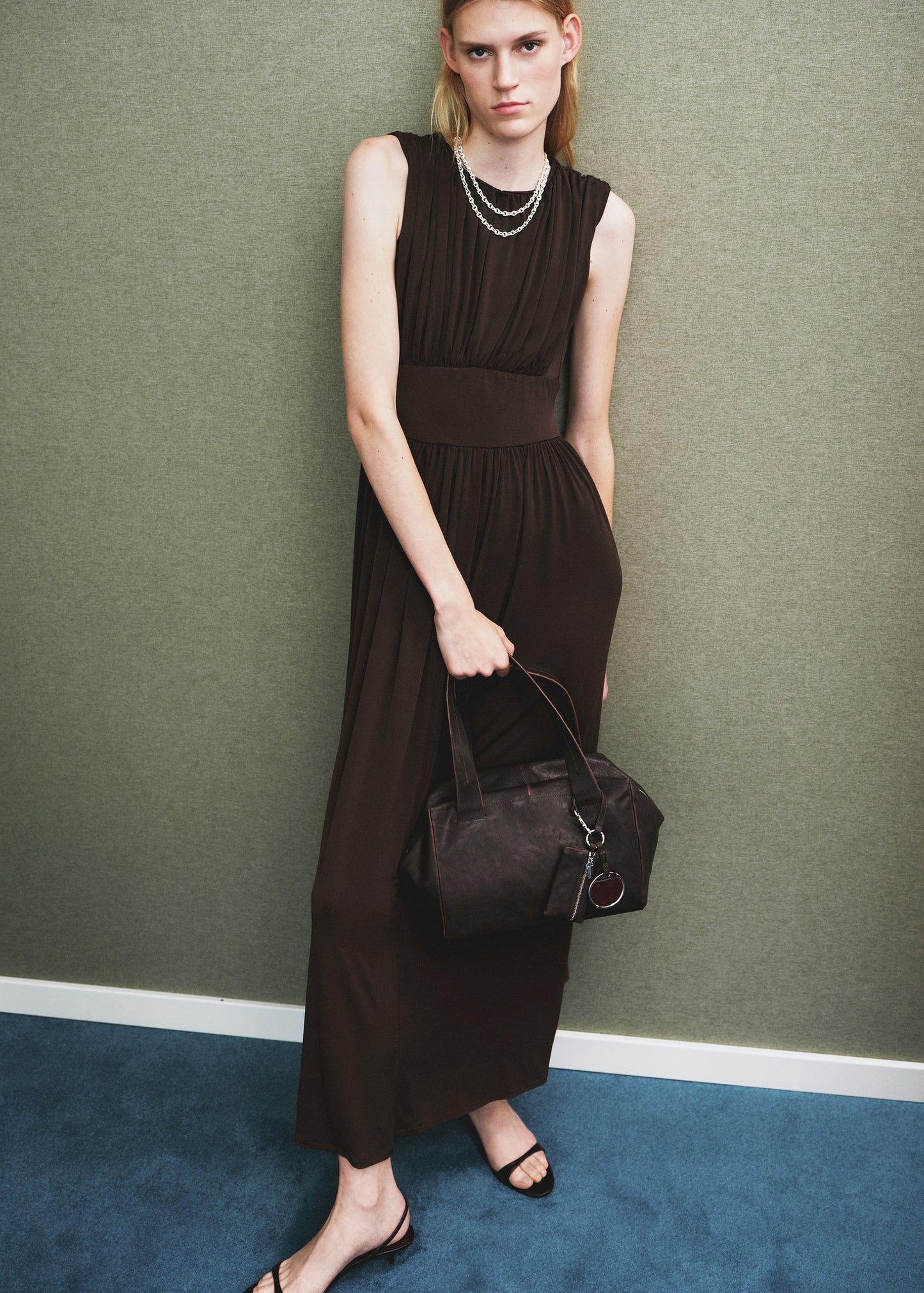 Long gathered dress