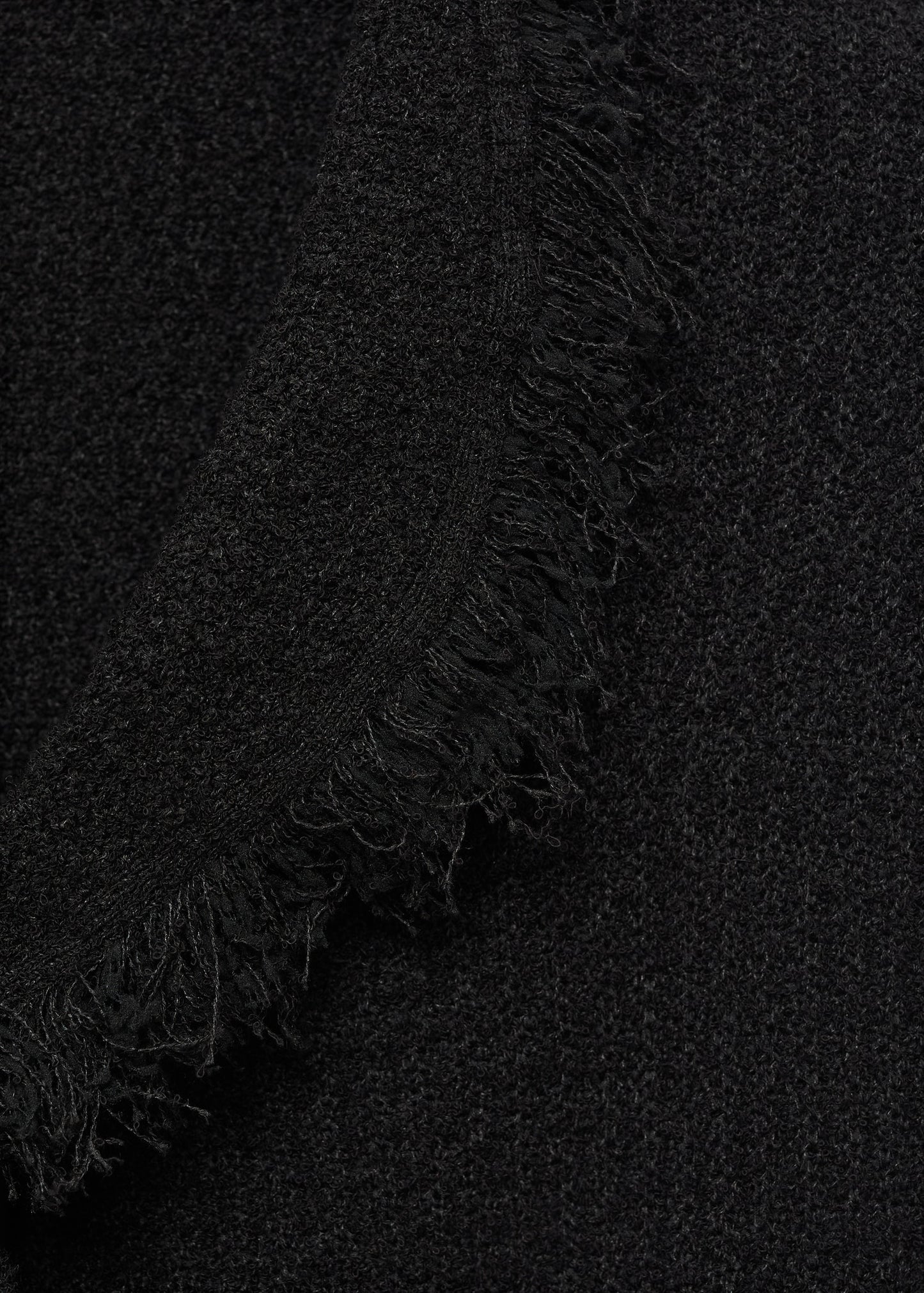 Crossover top with frayed trim