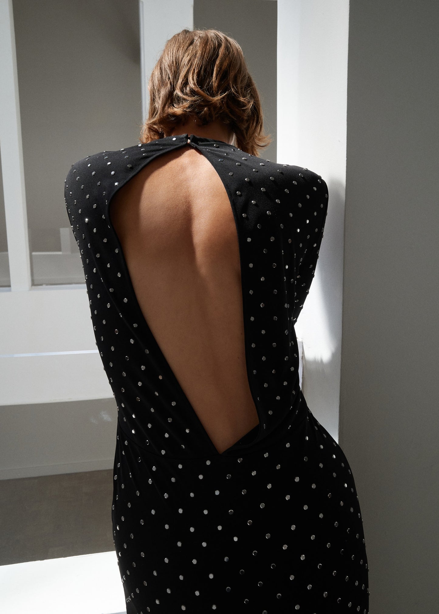 Crystal open-back dress