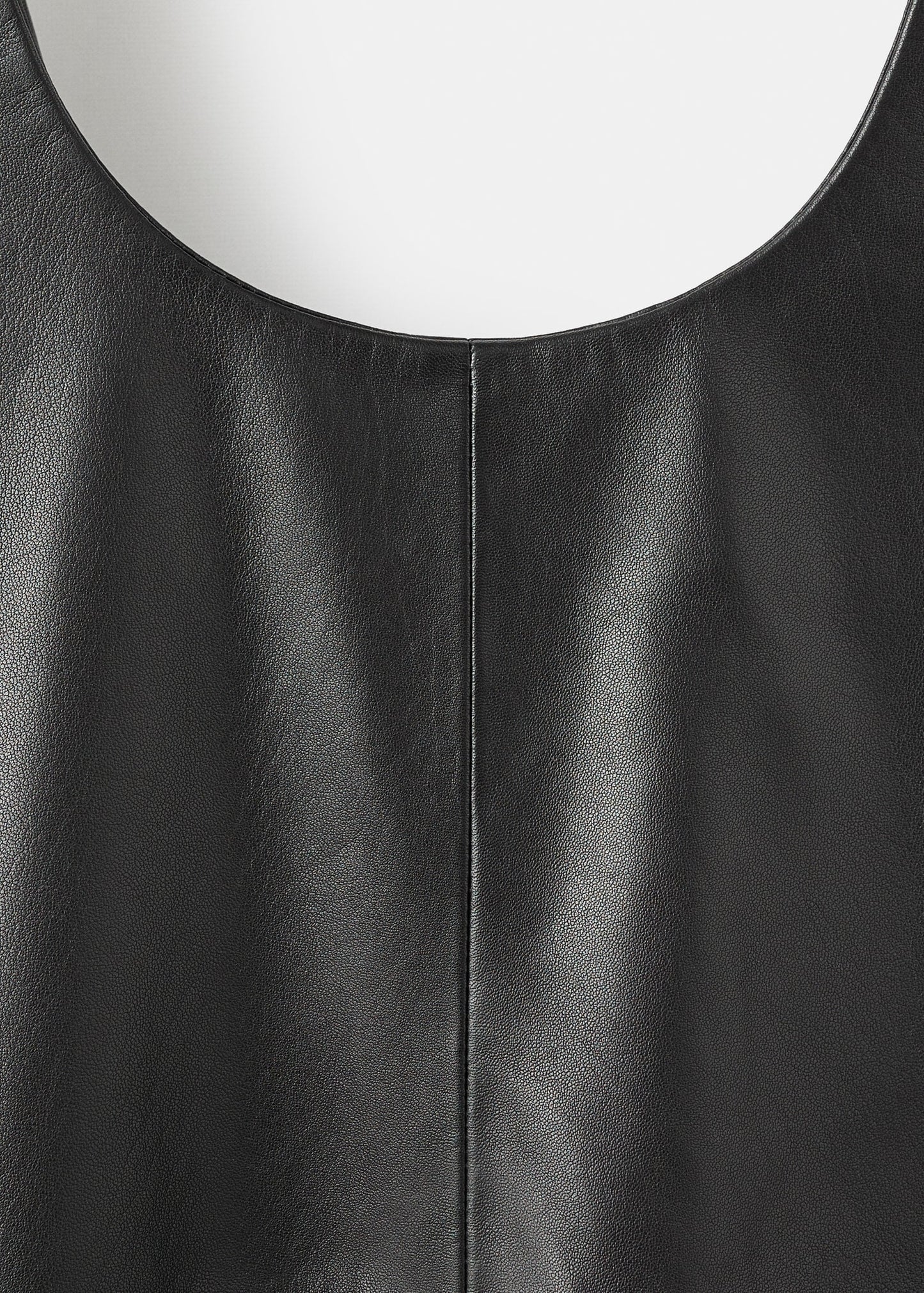 100% leather midi dress