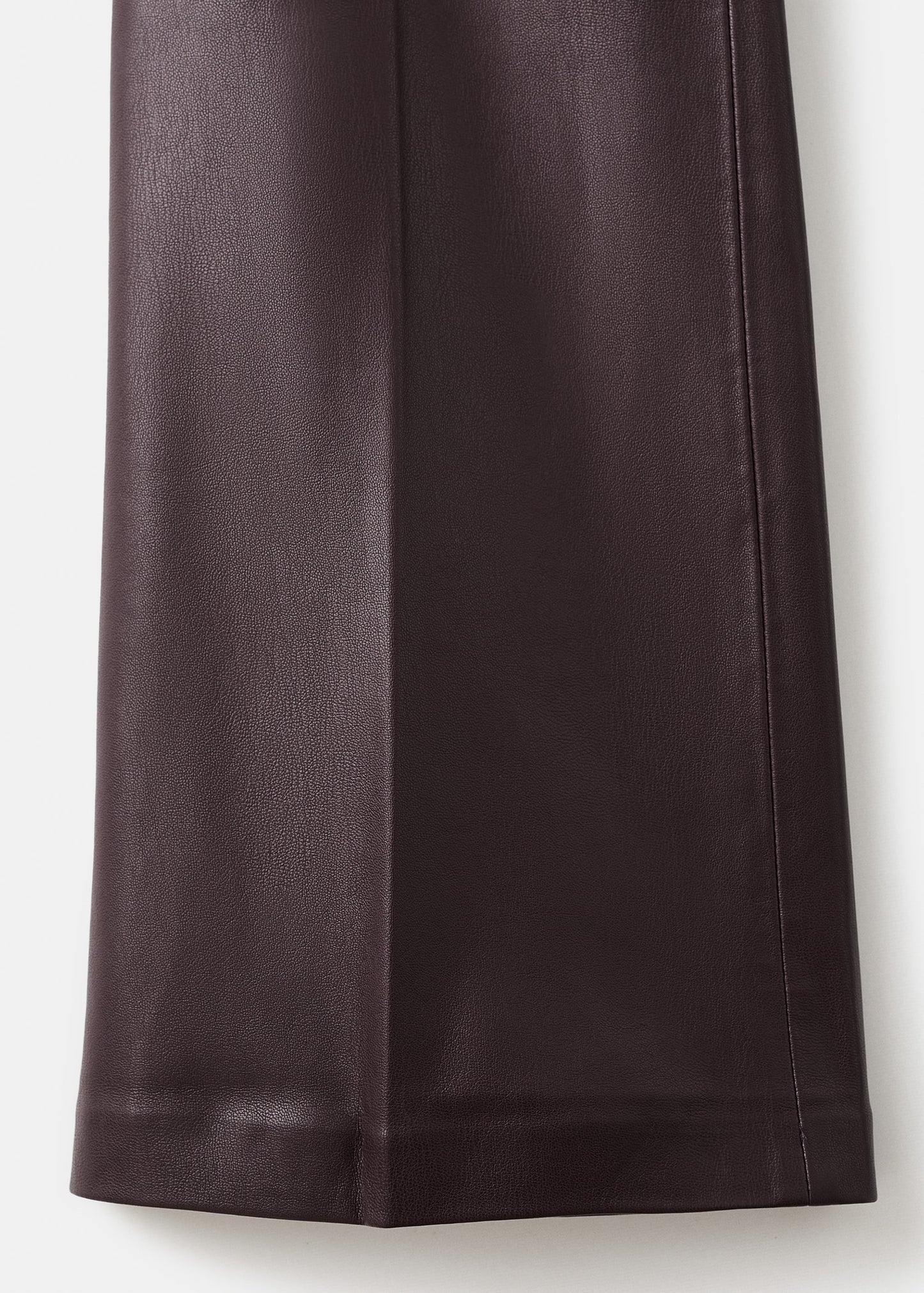 Leather-effect slim-fit trousers
