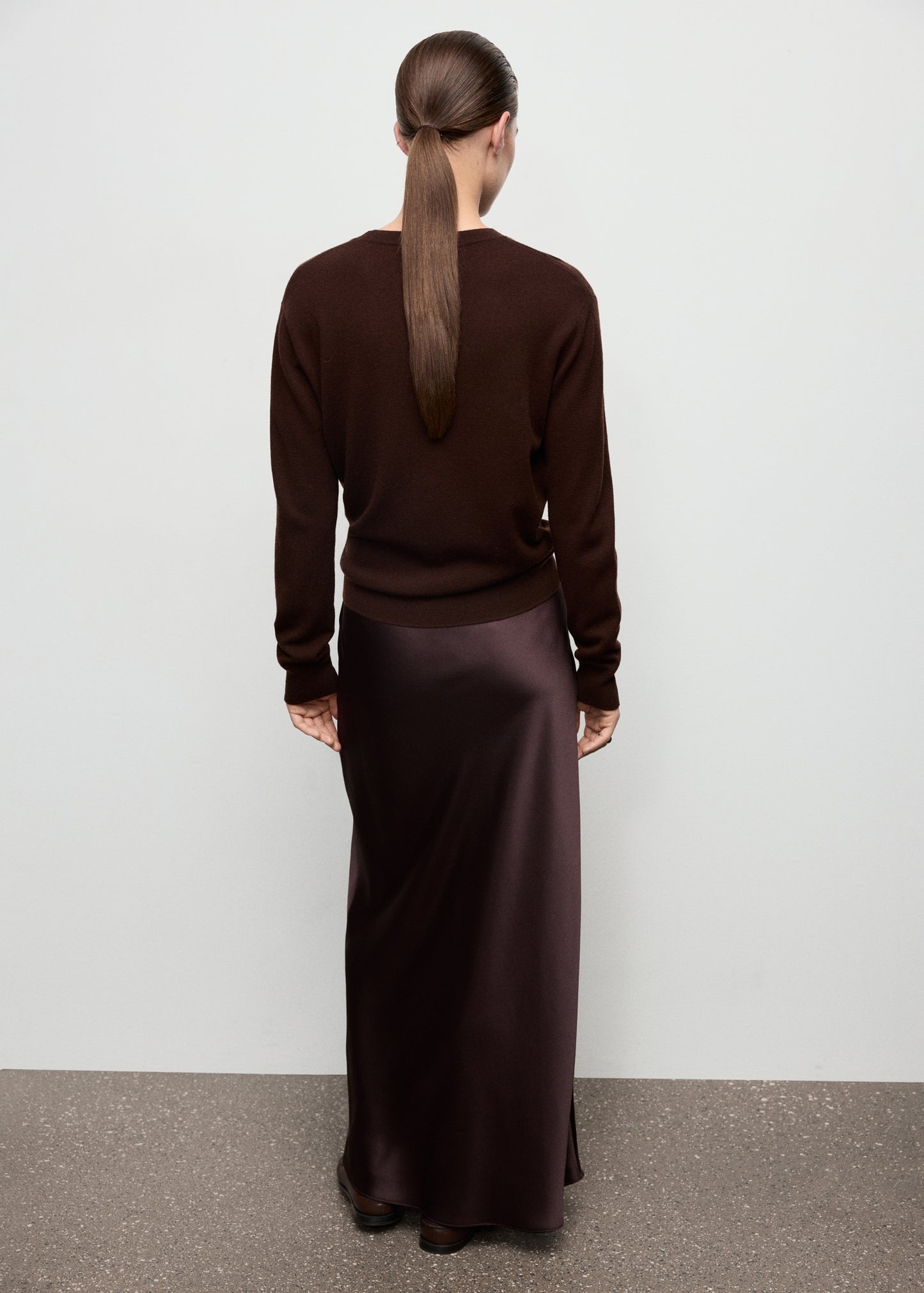 Satin long skirt
