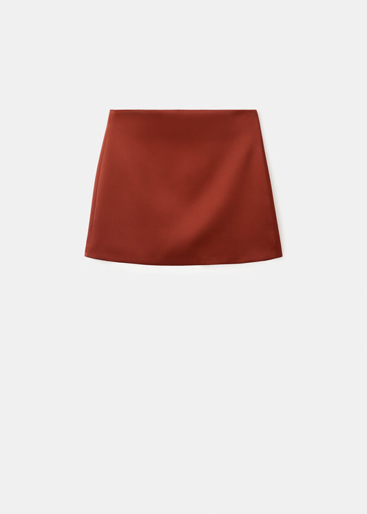 Satin short skirt