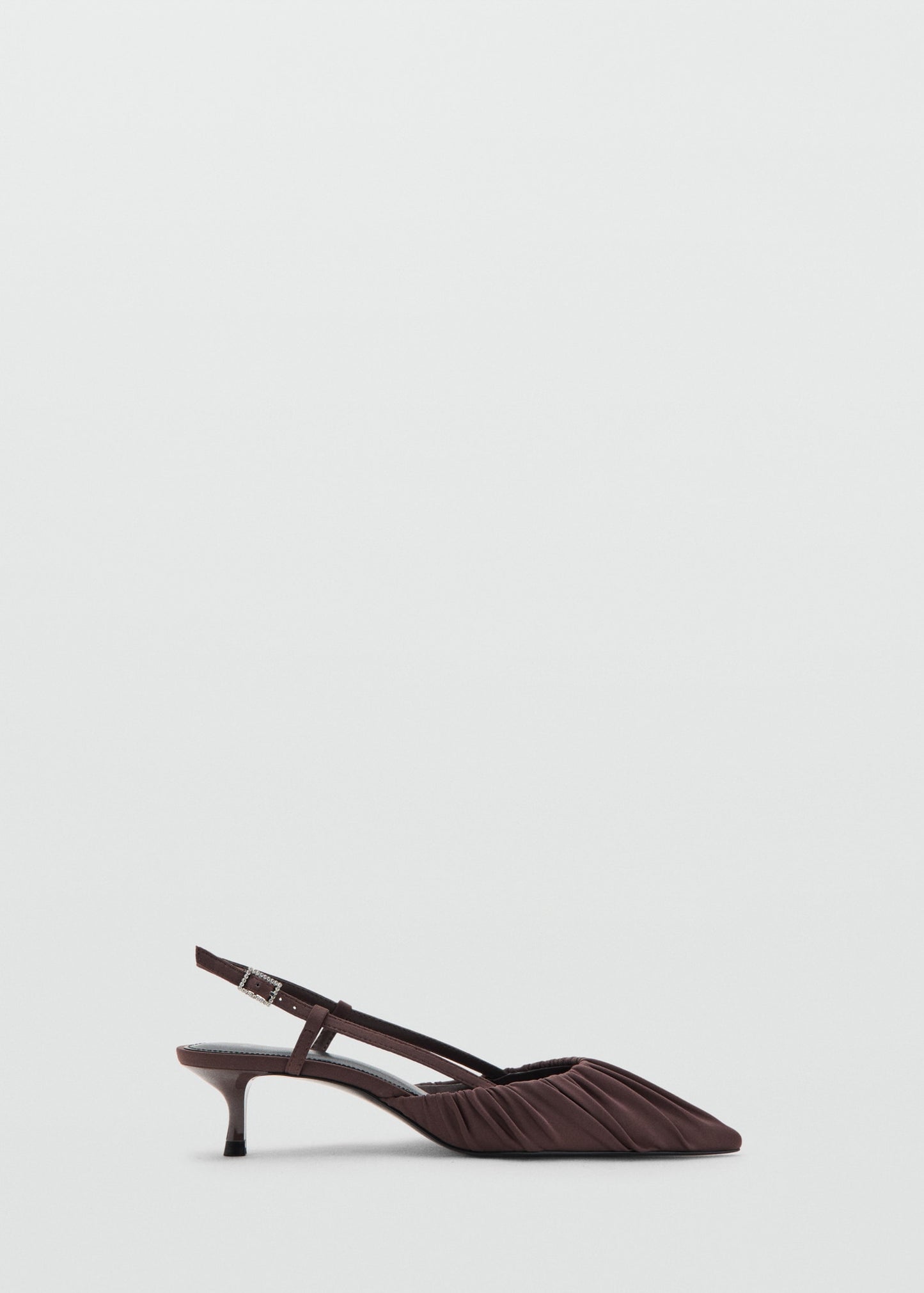 Ruched kitten-heel shoes