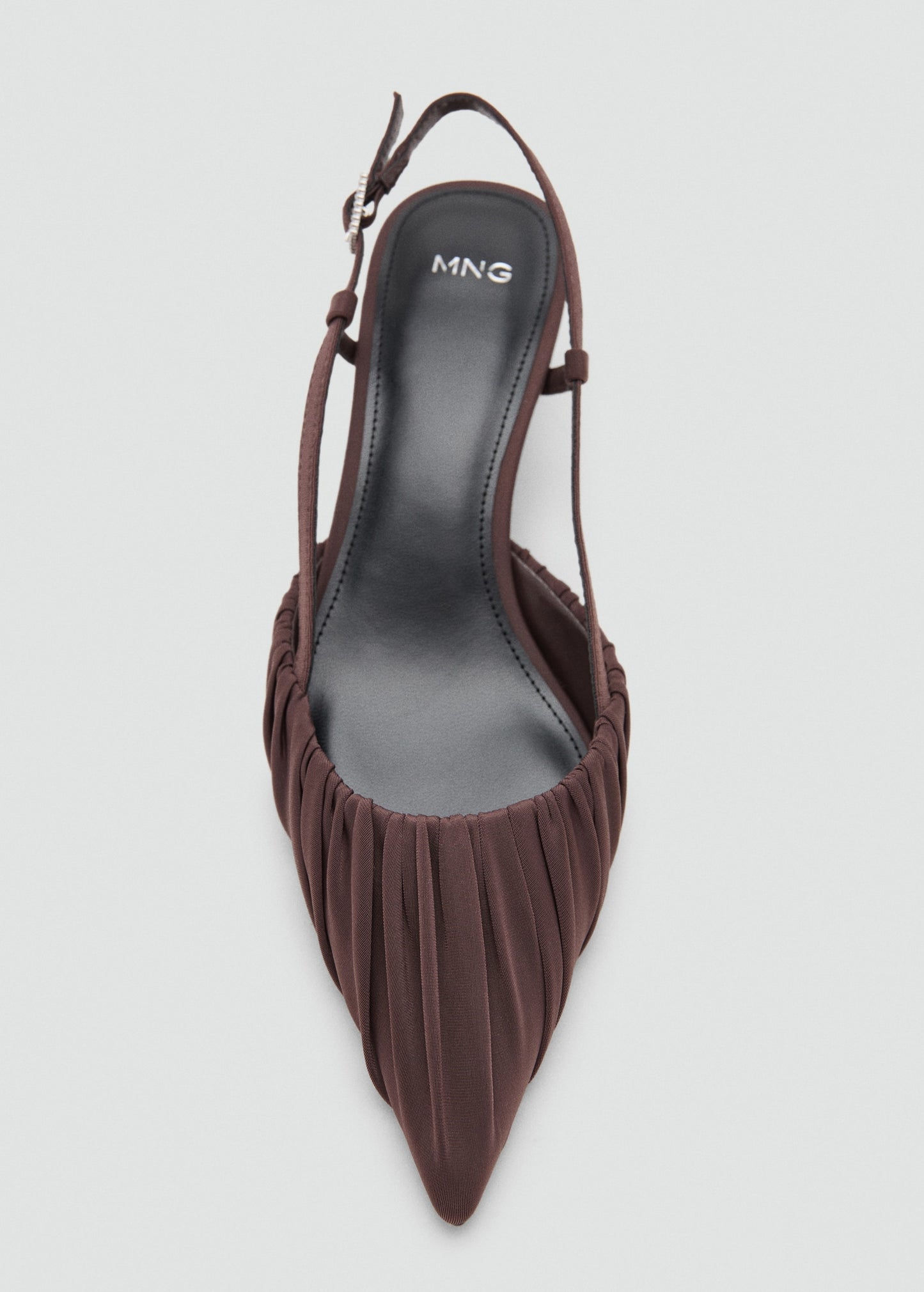 Ruched kitten-heel shoes