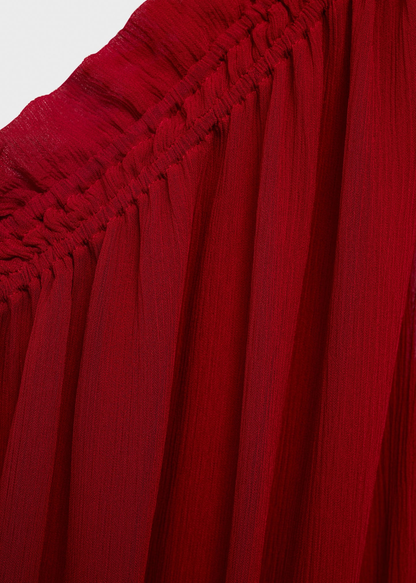 Asymmetrical gathered dress with belt