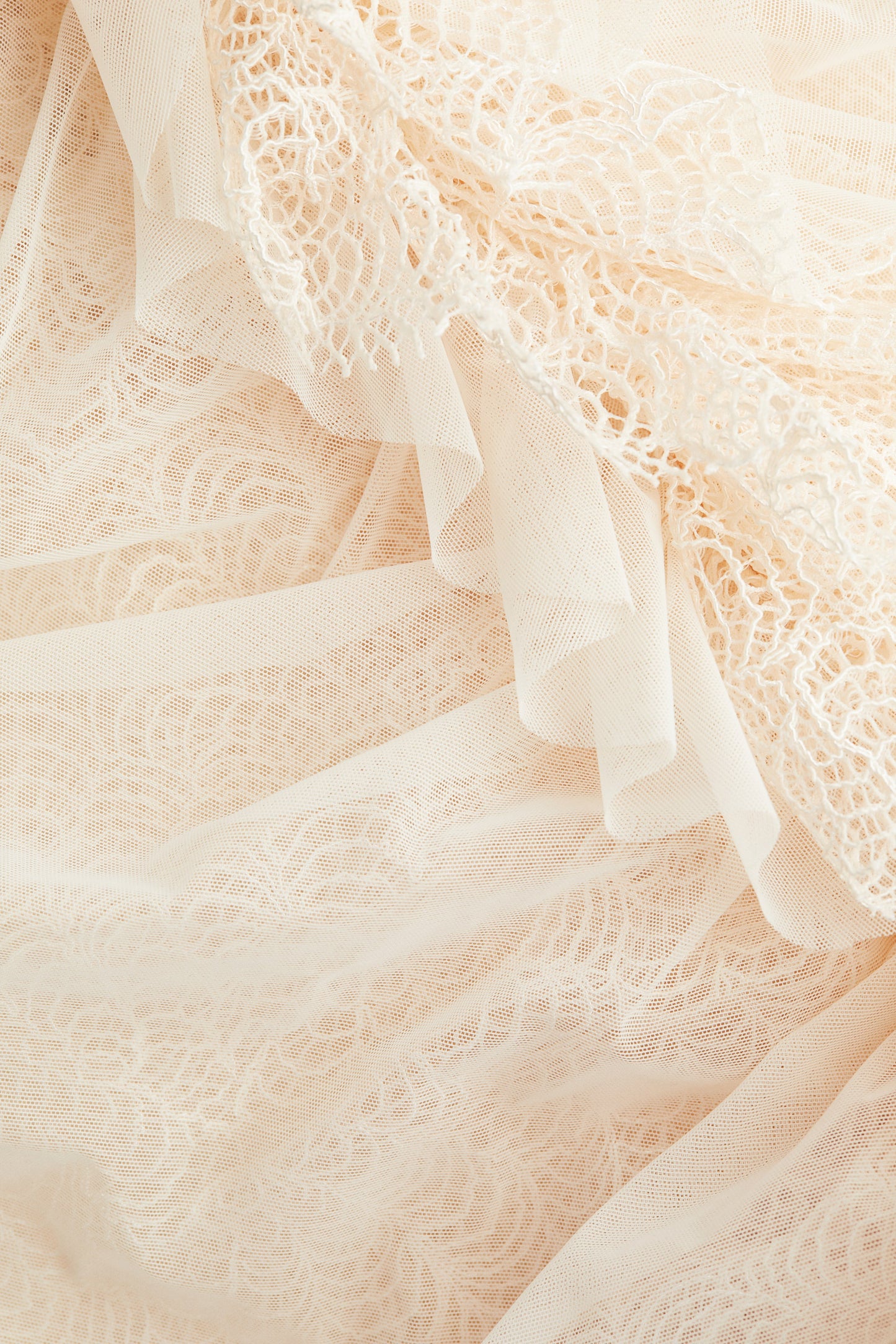 Ruffle-trim lace dress