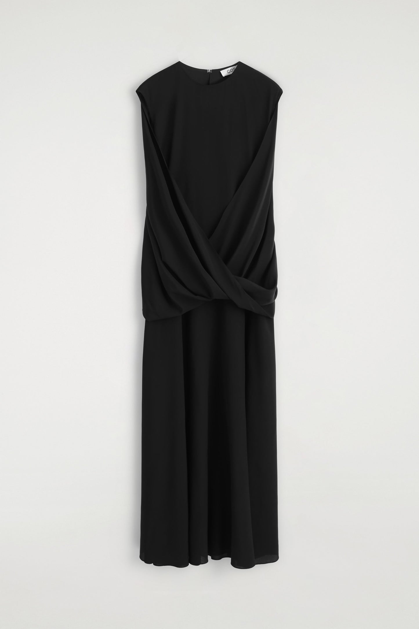 Draped Silk Maxi Dress