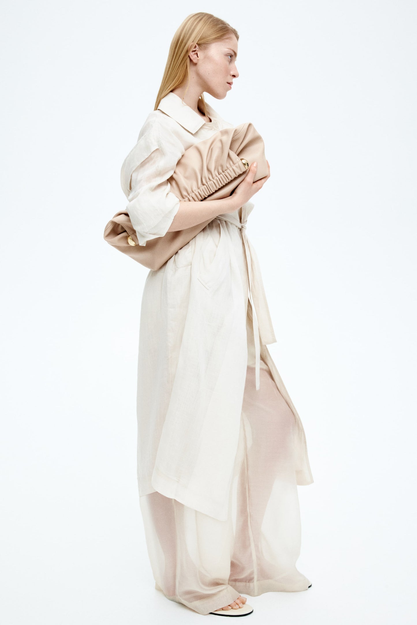 Ramie trench coat