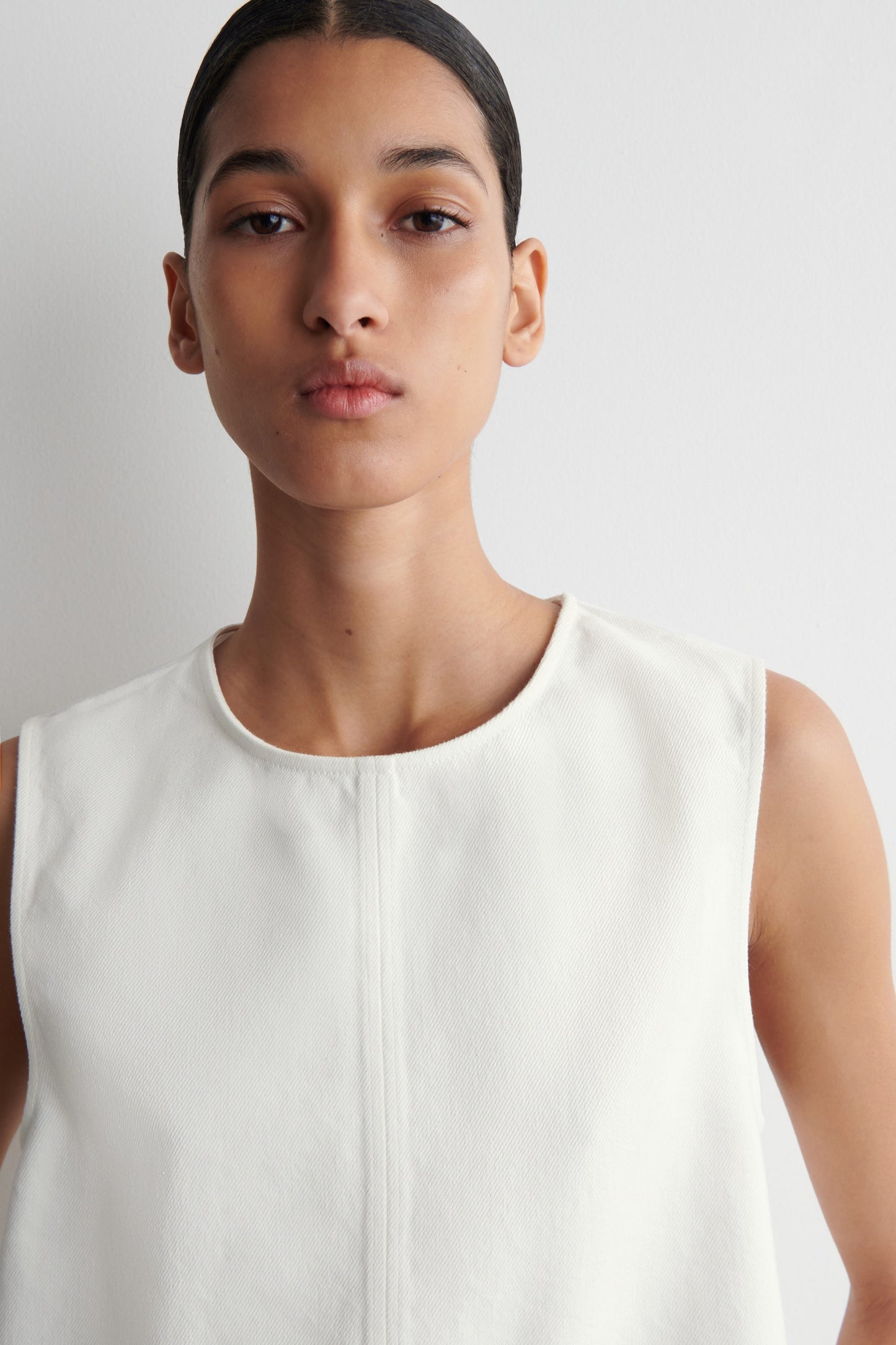 Sleeveless Denim Top