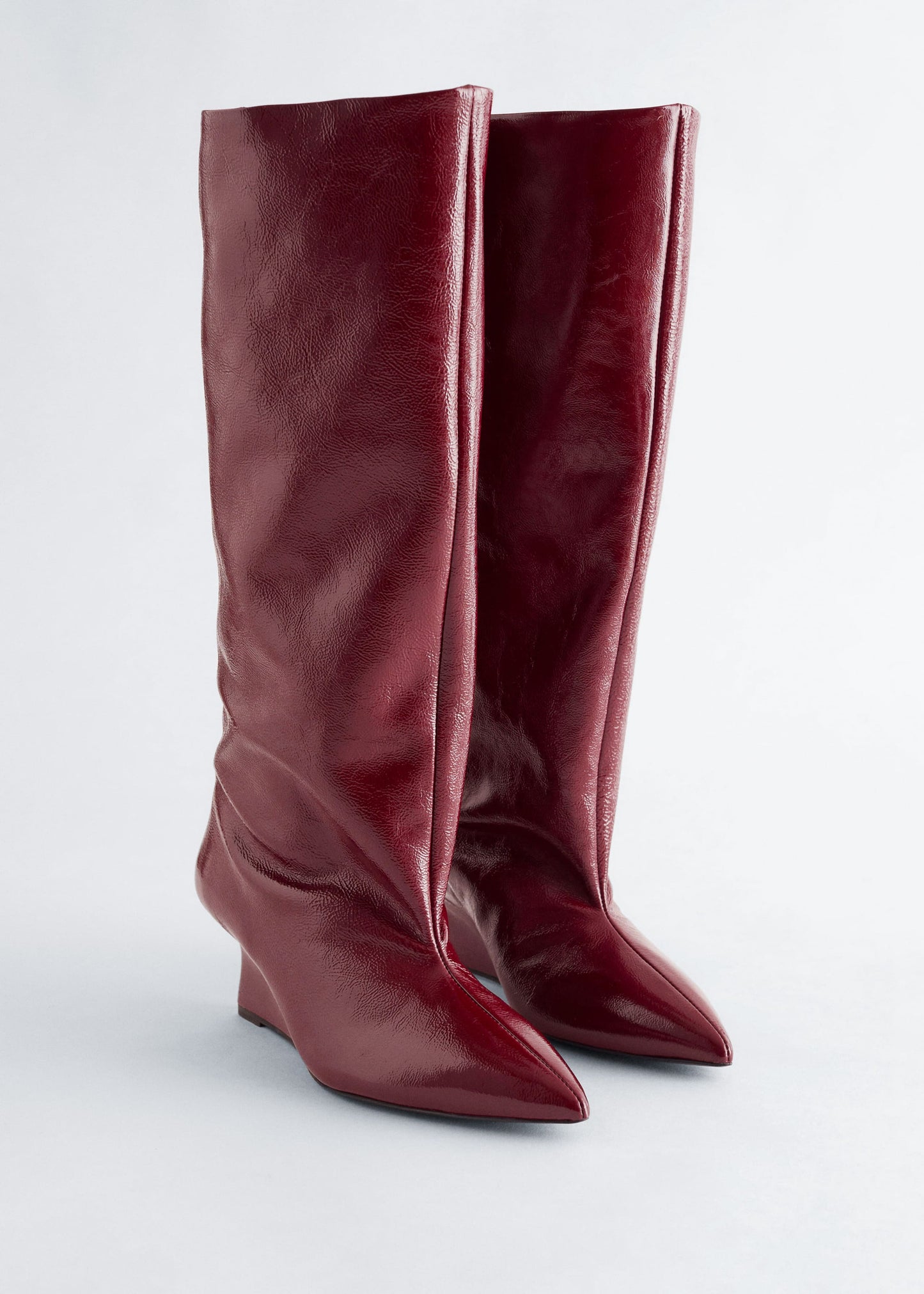 Wedge-Heel Knee-High Boots