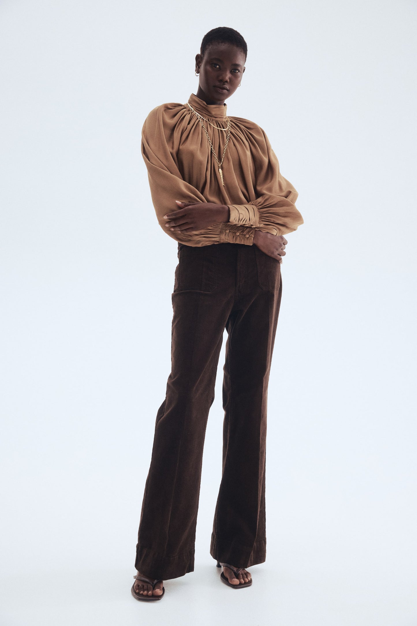 Draped blouse