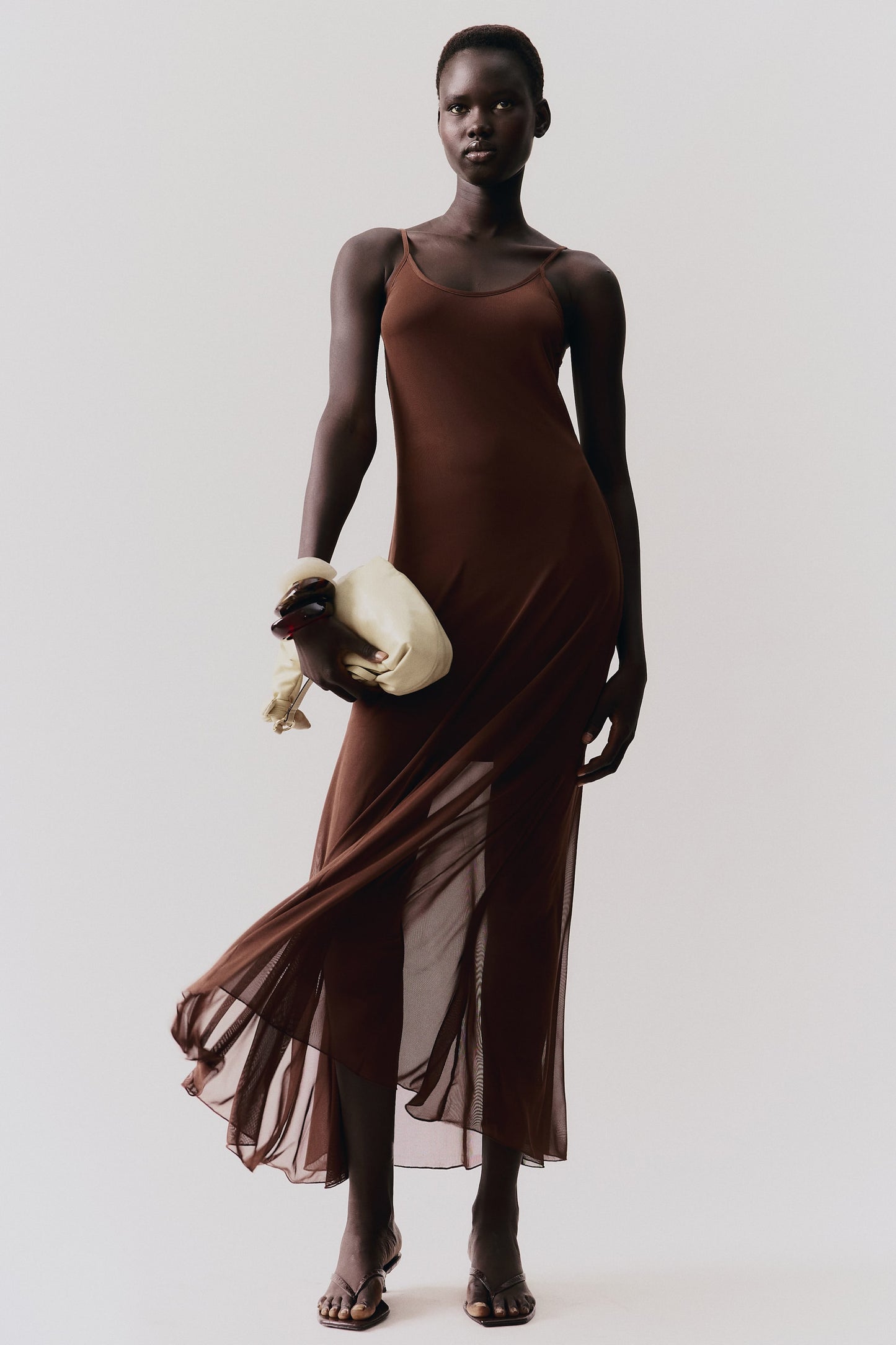 Strappy mesh dress
