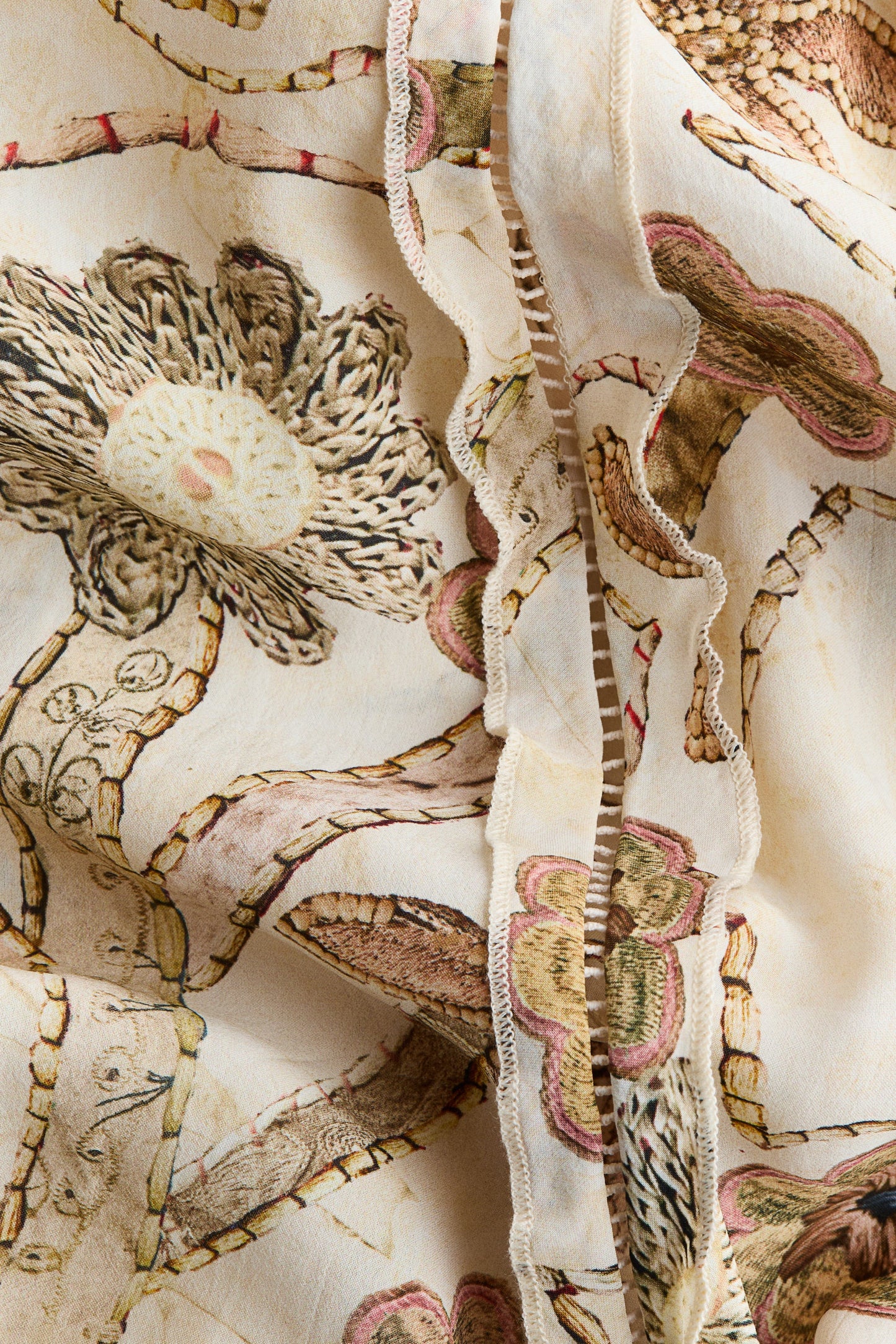 Floral-print ruffled open-back dress