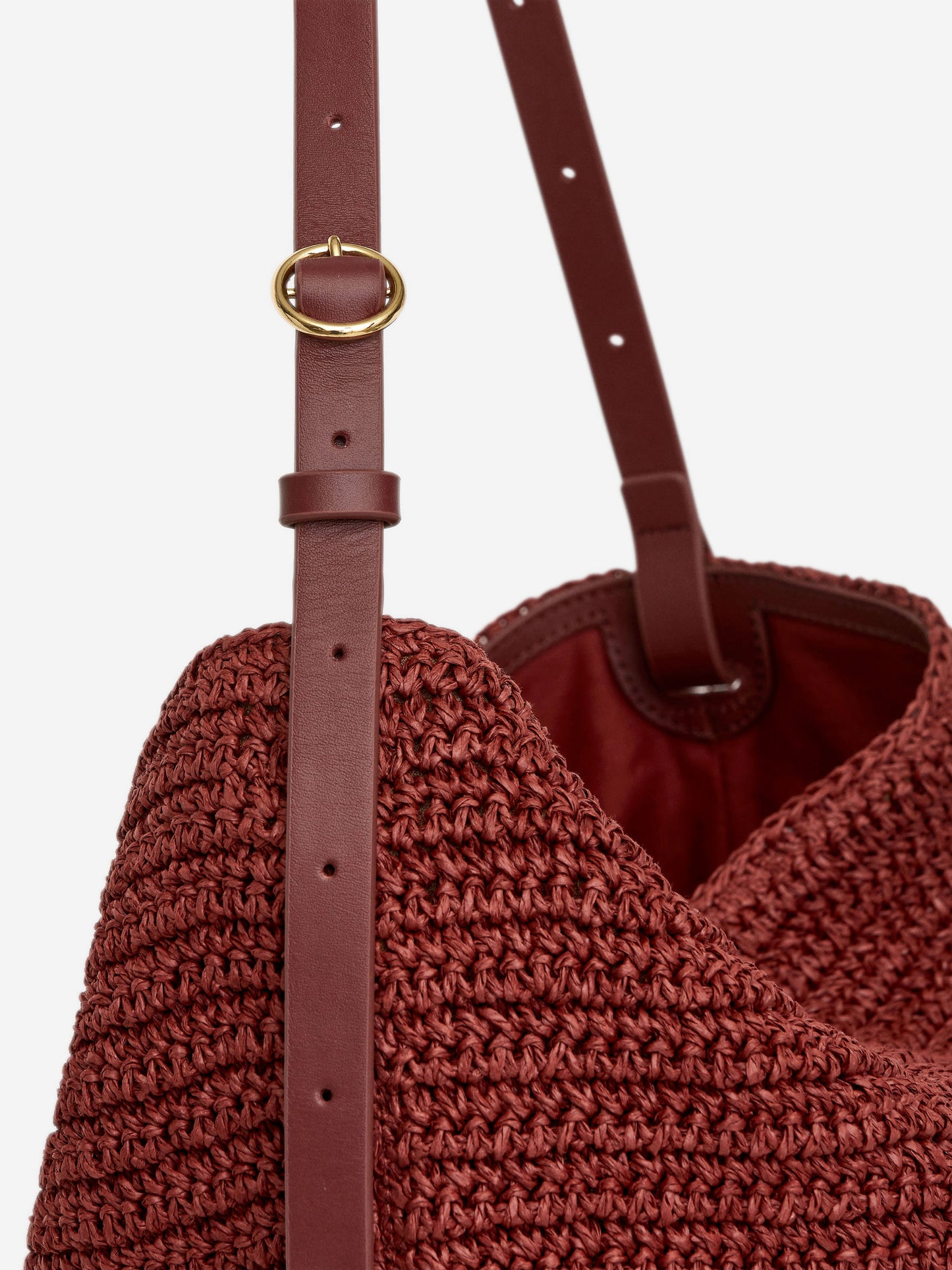 Lined Straw Bag