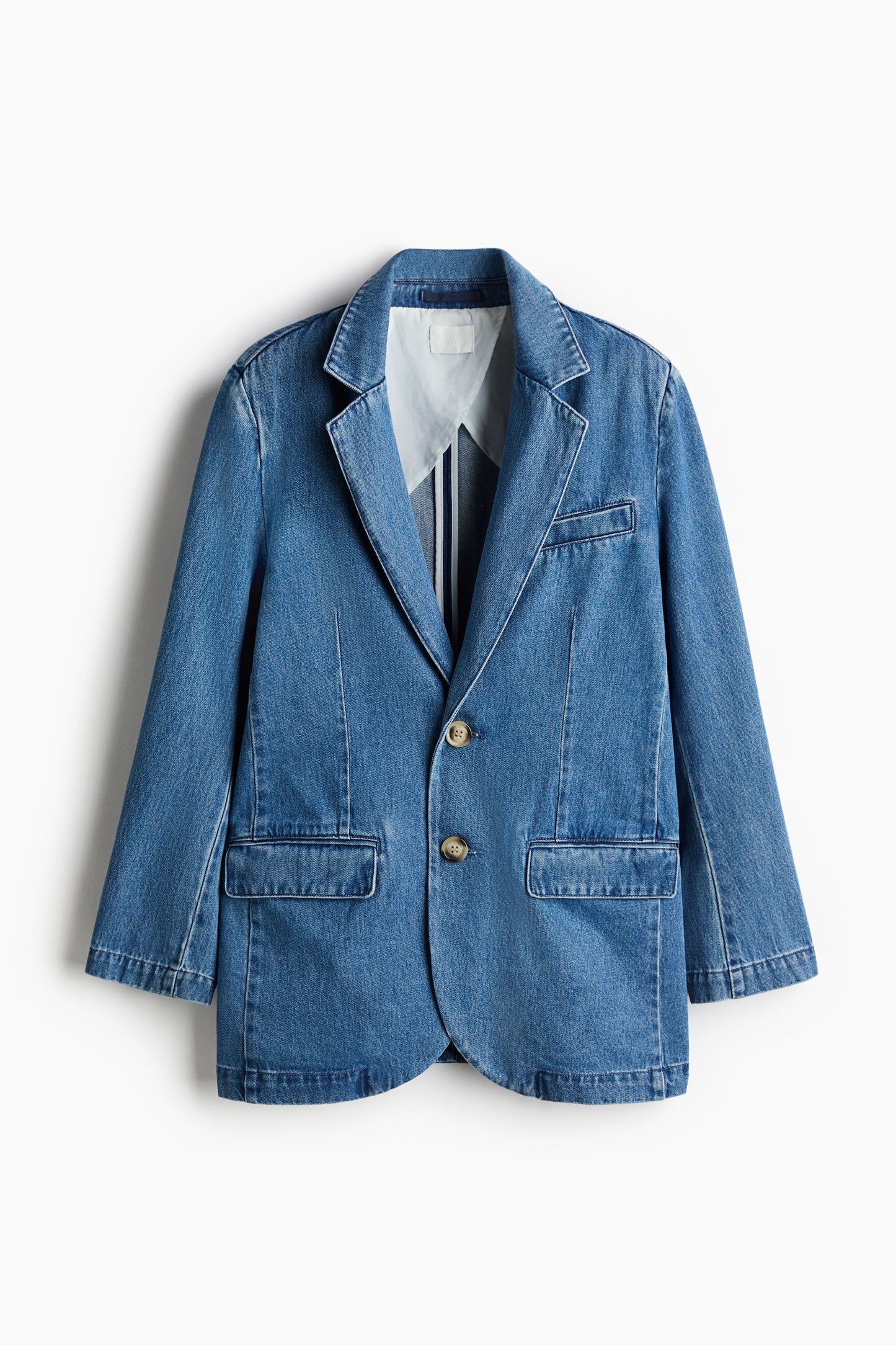 Oversized denim blazer