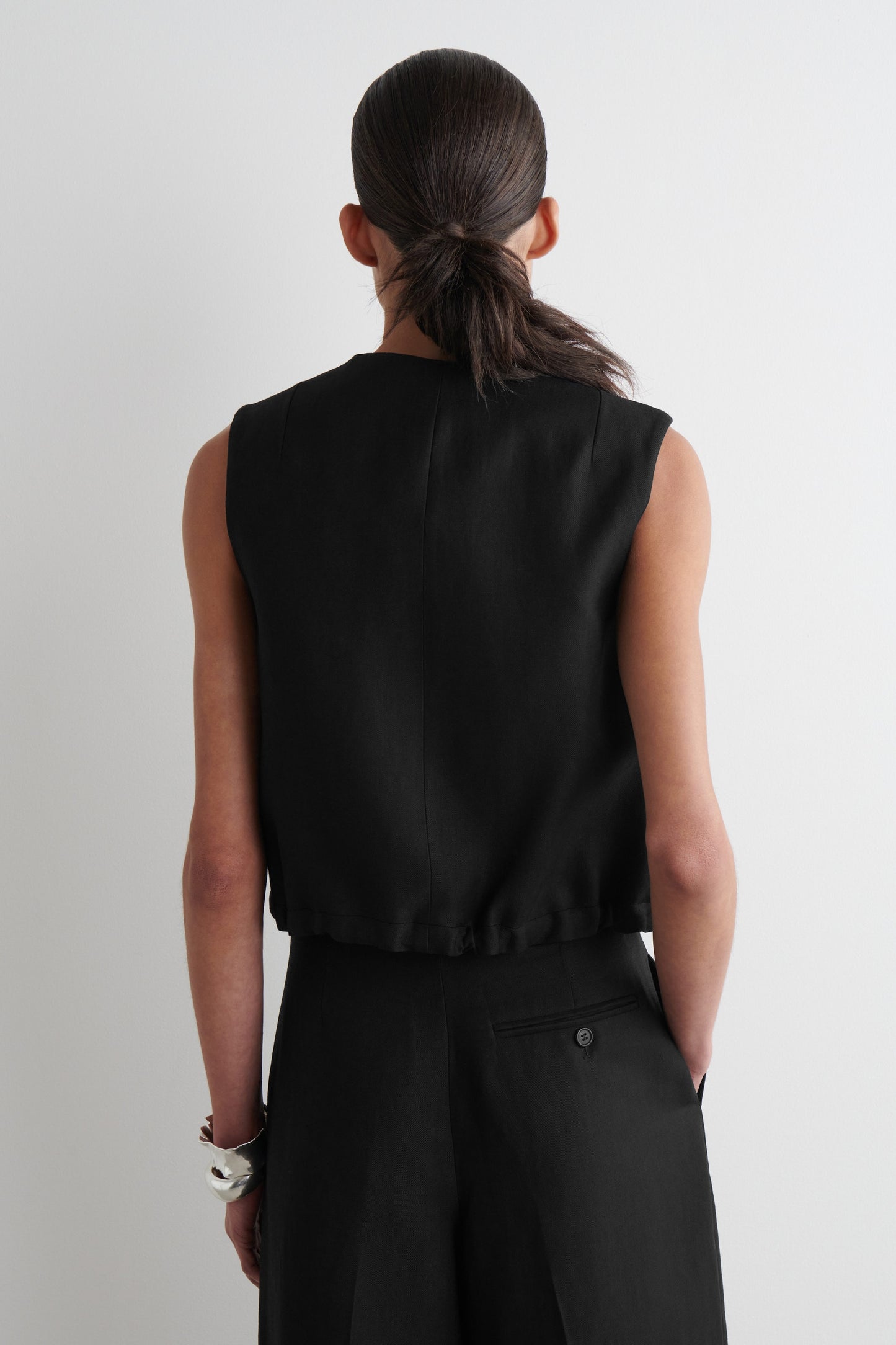 Tie-Detail Wrap Waistcoat