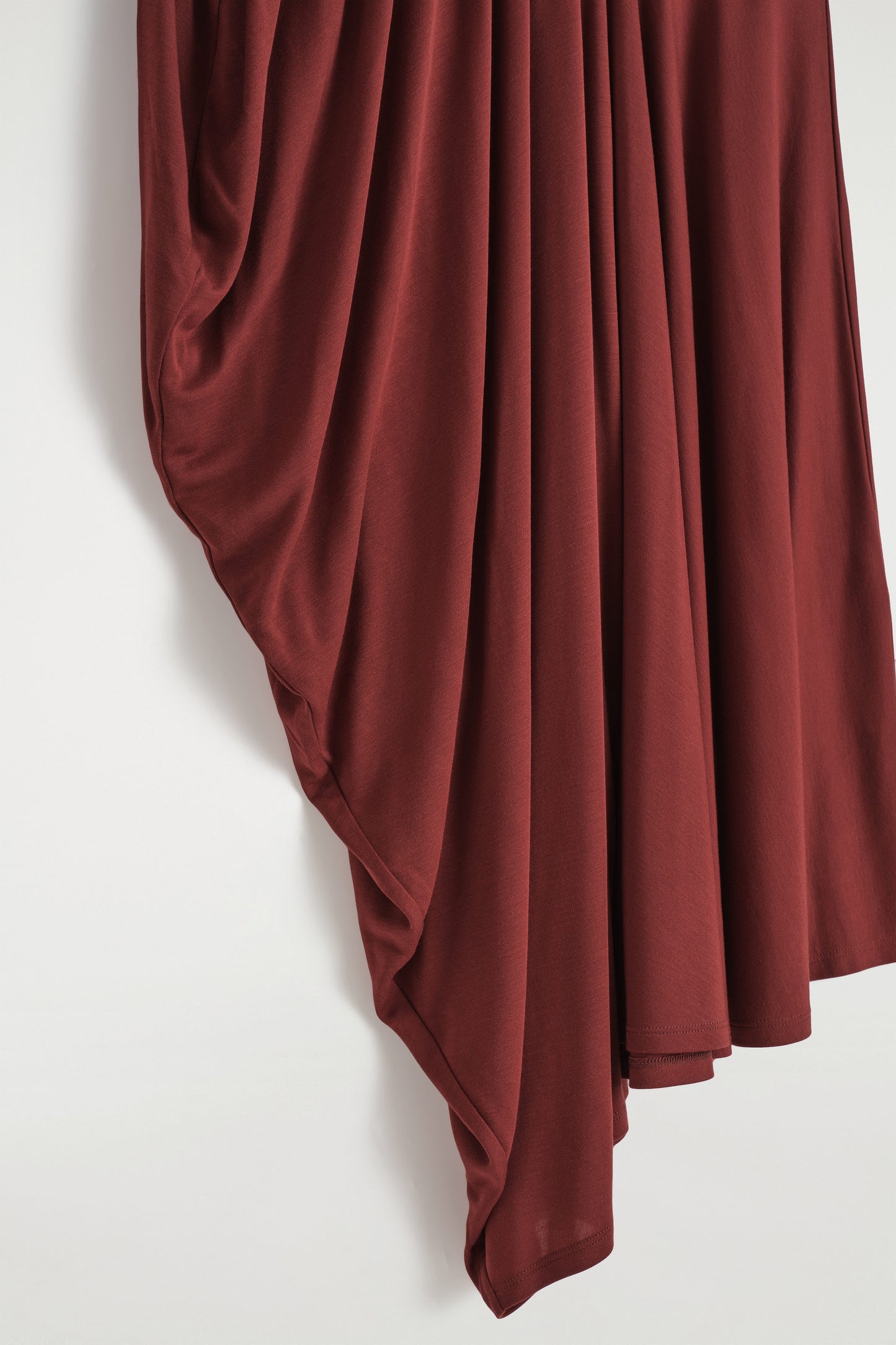 Asymmetric Draped Midi Skirt