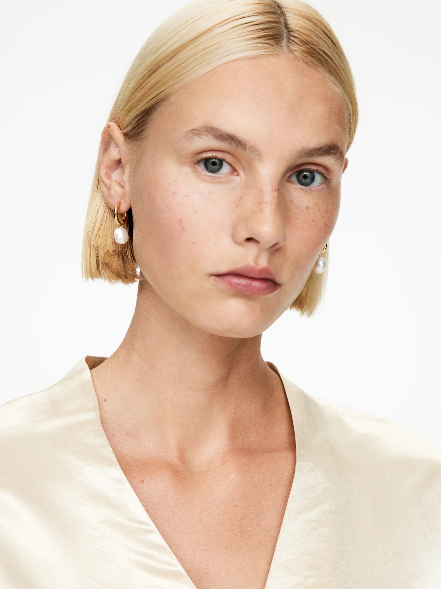 Pearl Hoop Earrings