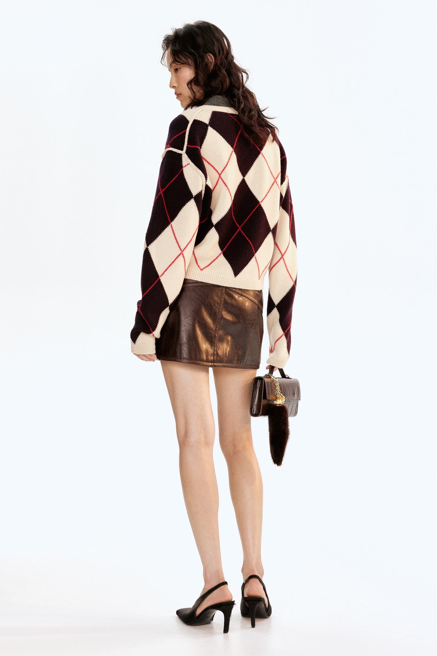 Jacquard-knit wool jumper