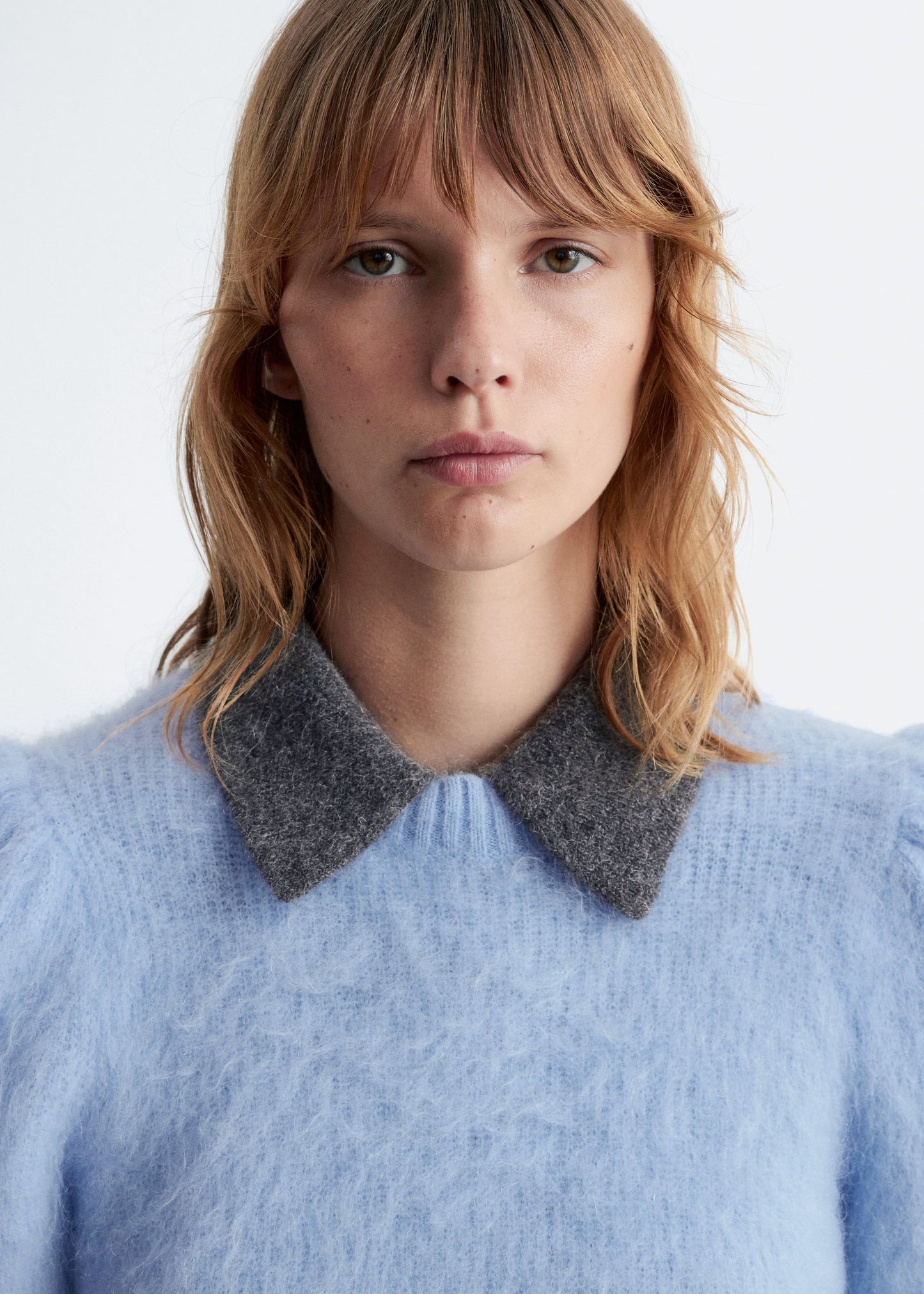 Mohair-Blend Puff-Sleeve Jumper