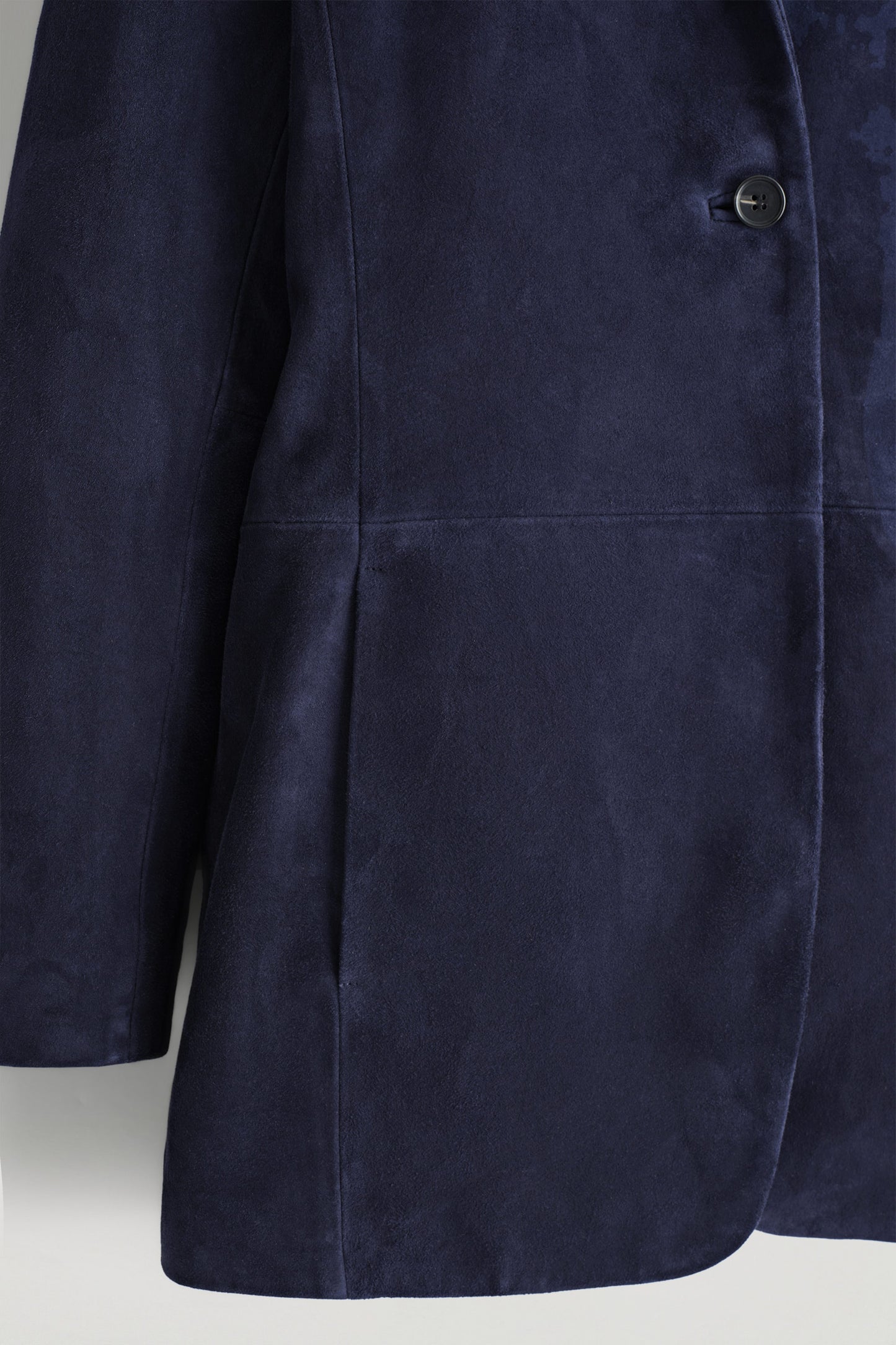 Suede Single-Breasted Blazer
