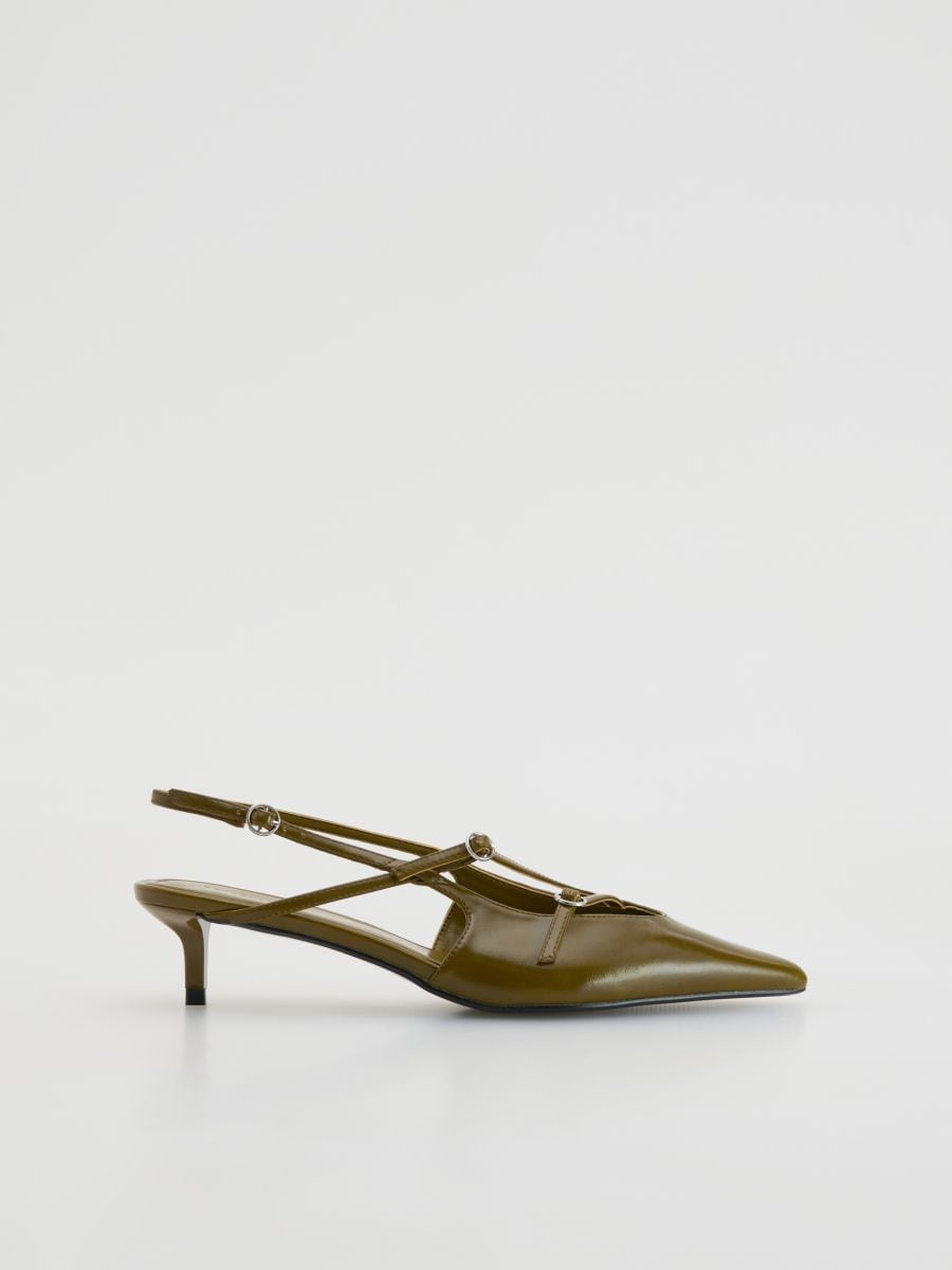 Pumps with open heel