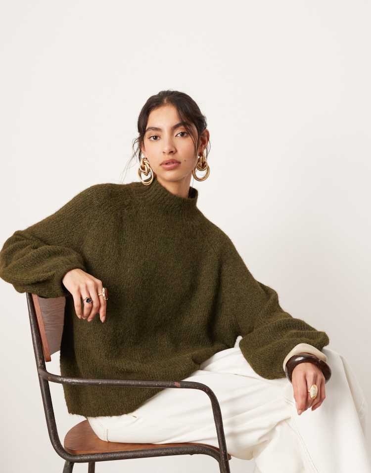 Khaki green jumper best sale