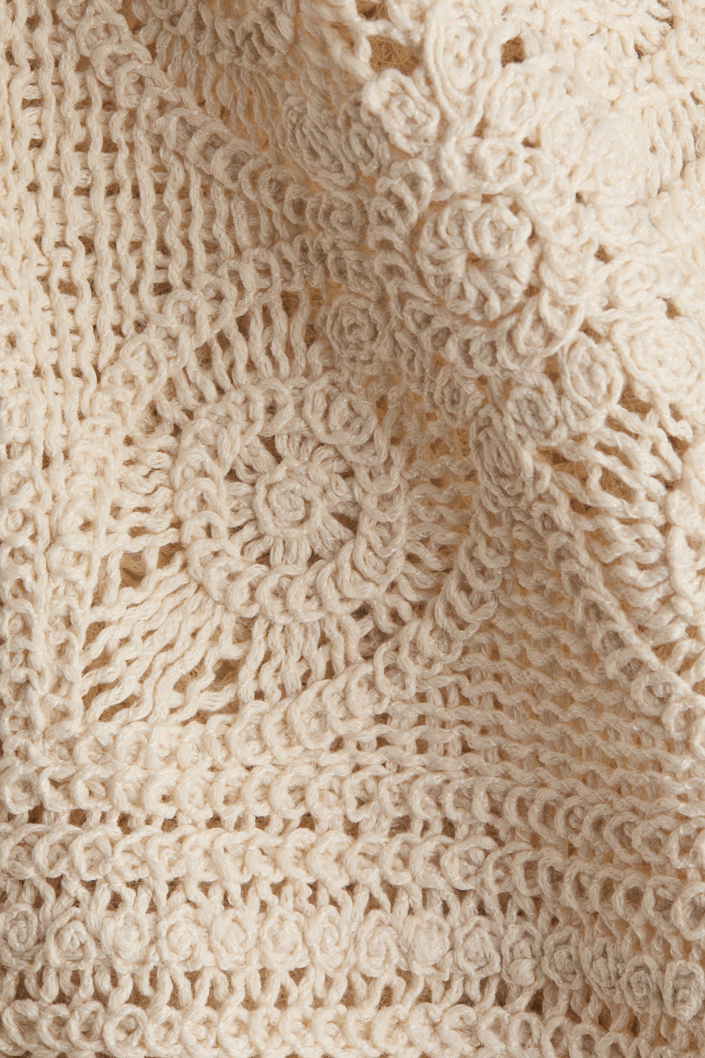 Crochet-look mini shorts