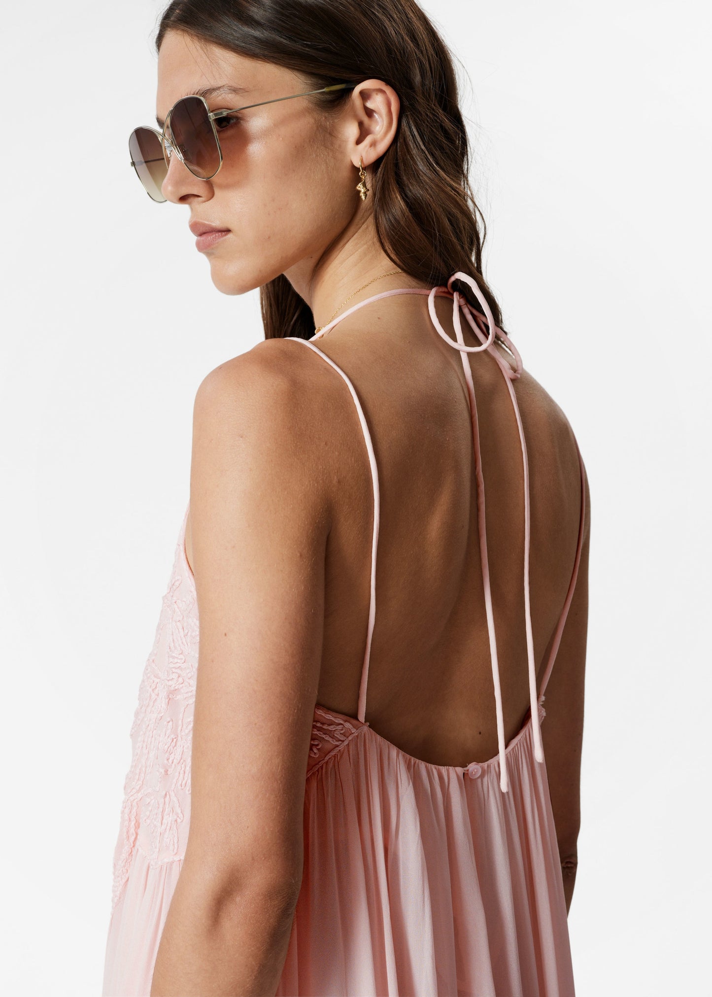 Strappy Embroidered Maxi dress