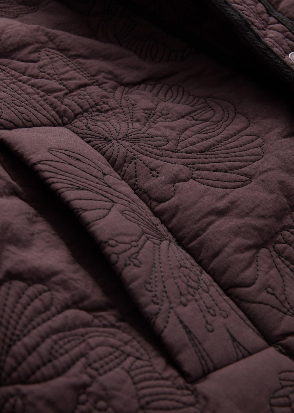 Floral Pattern Quilted Jacket